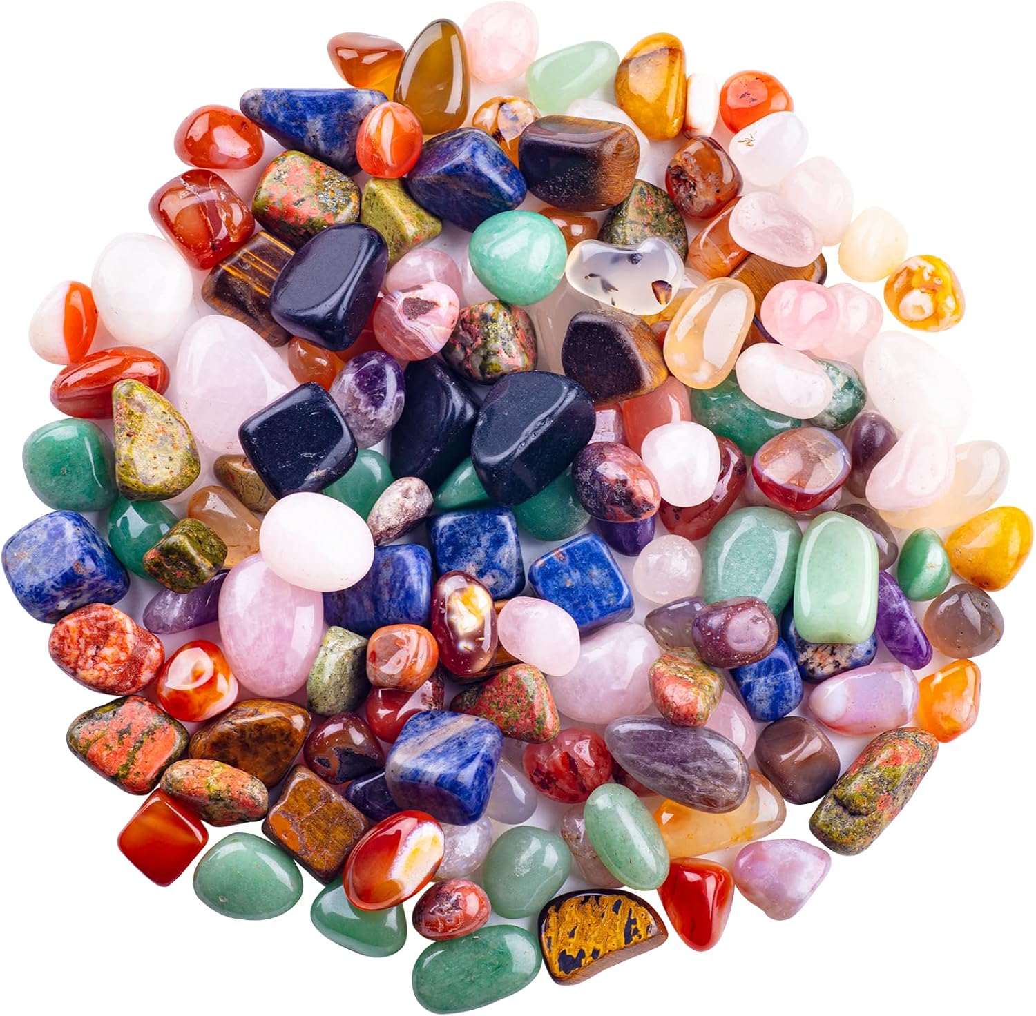 UU UNIHOM Cristales pulidos a granel de 3 libras, piedras curativas y piedras para pulir, cristales surtidos para hacer joyas, curación, meditación,