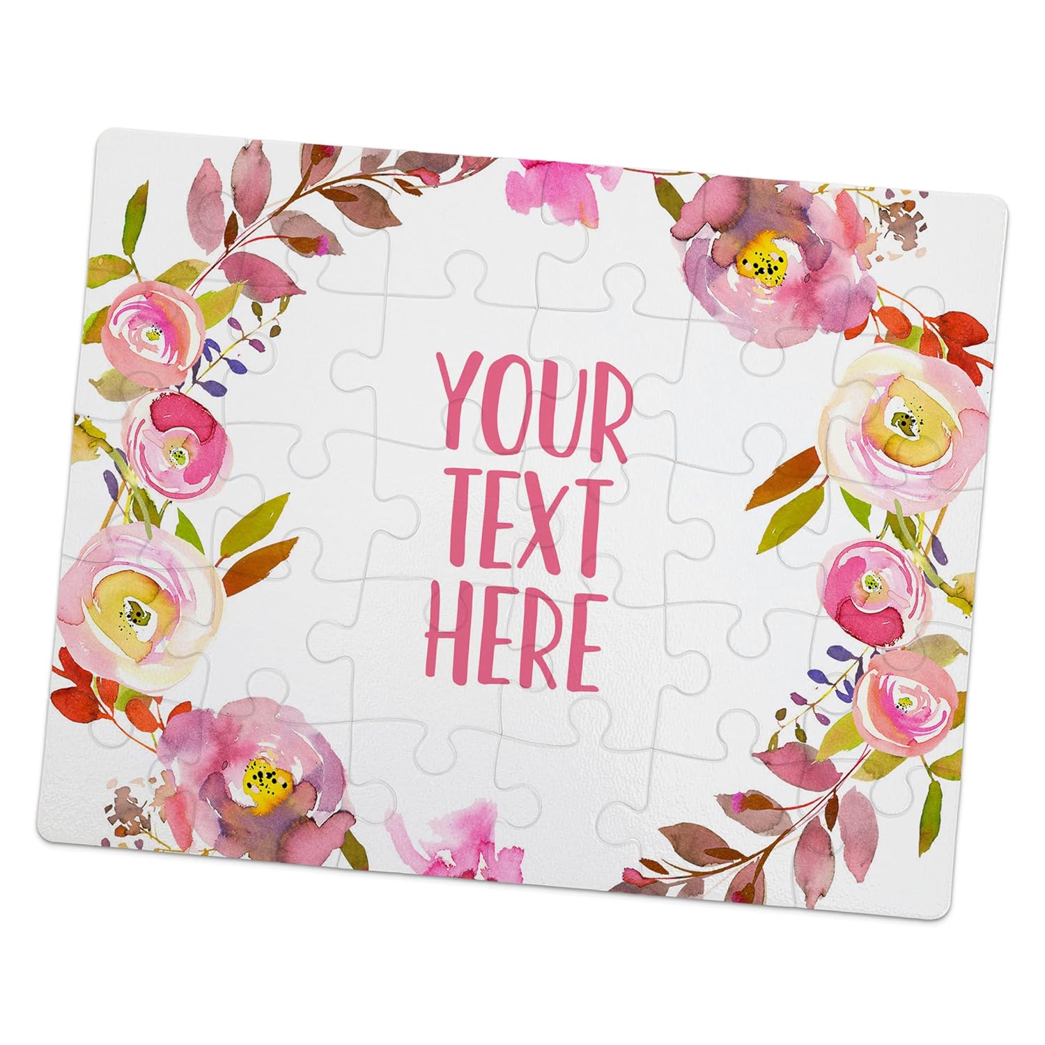 Create Your Own Puzzle – Personalized Pregnancy Announcement – Wedding Proposal Ideas – Custom Jigsaw Puzzle – Floral Design – CYOP0132