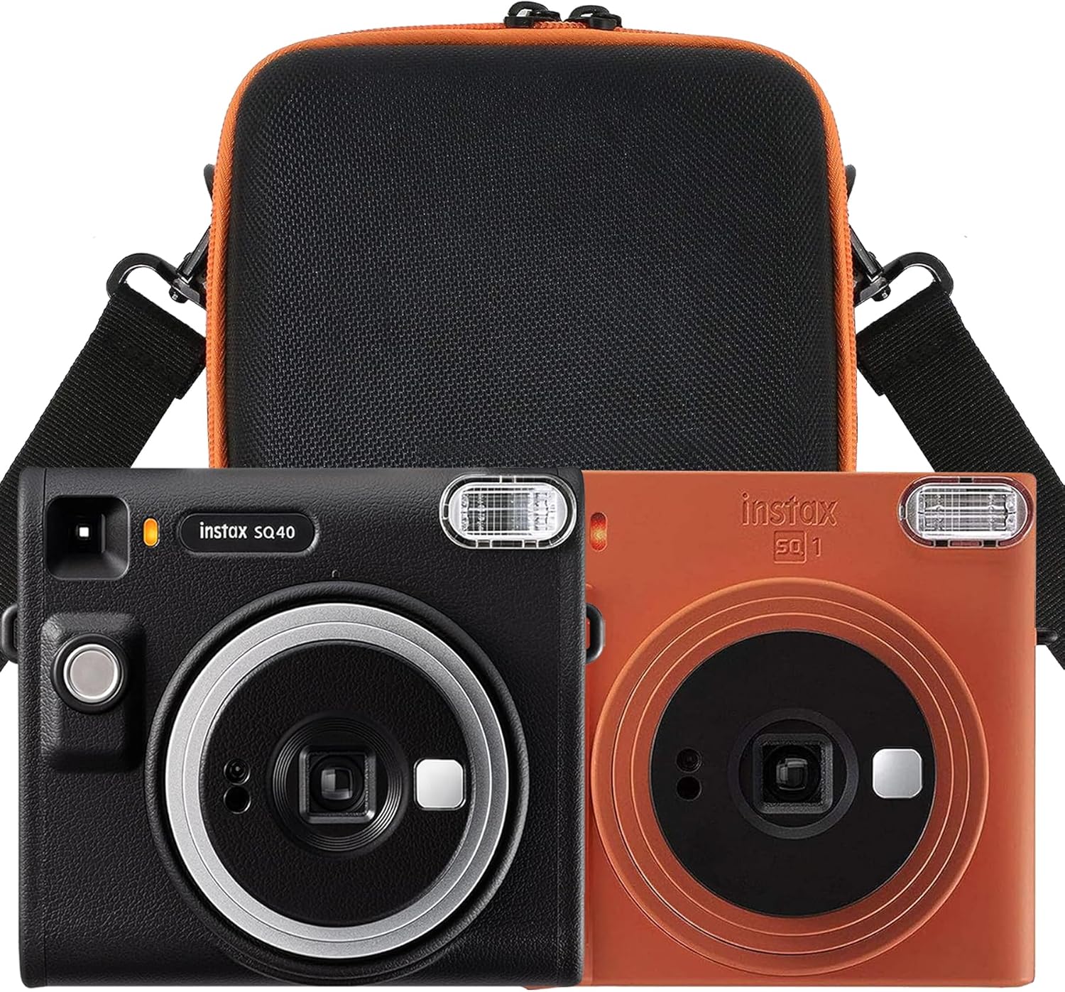 Aenllosi Estuche rígido de transporte compatible con cámara instantánea Fujifilm Instax Square SQ40SQ1, bolsillo de malla para película Fujifilm
