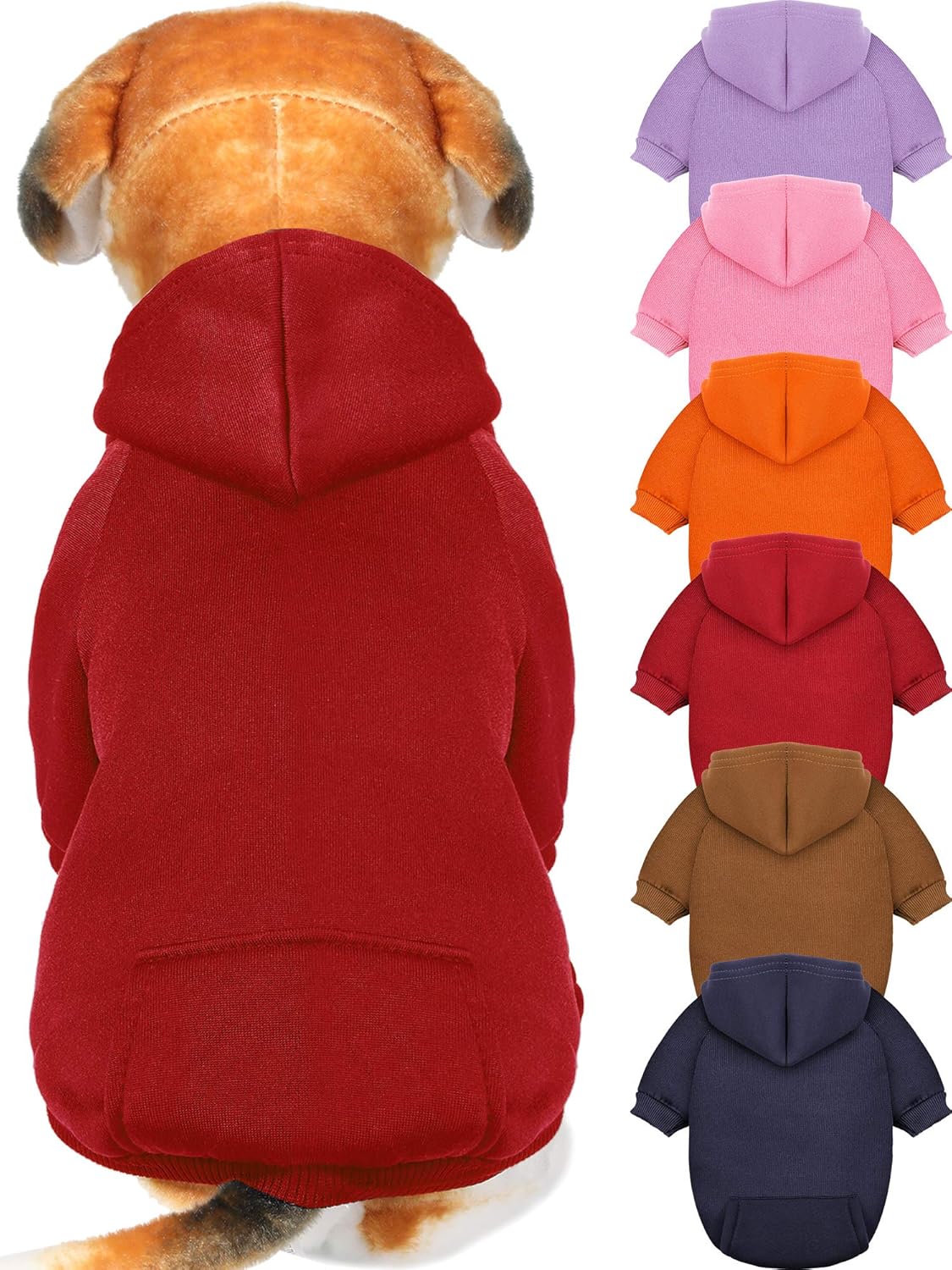 Sudadera con capucha para perro, ropa de perro con sombrero, ropa de invierno para mascotas, sudadera cálida con capucha para perros pequeños,