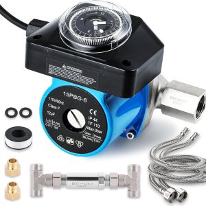 Kit de bomba de recirculación de agua caliente instantánea con válvula de derivación de acero inoxidable 304 para calentadores de agua de tanque, Kit de bomba de recirculación de agua caliente instantánea con válvula de derivación de acero inoxidable 304 para calentadores de agua de tanque,