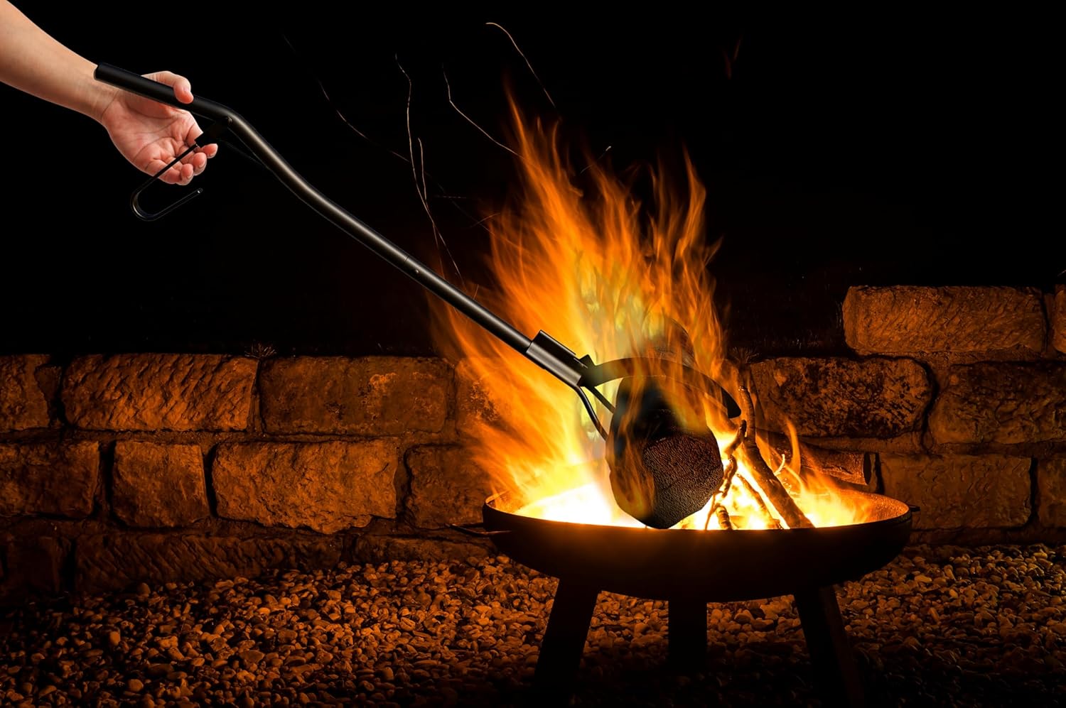 Fire Beauty Pinzas para chimenea,Pinzas de fuego para pozo de fuego,Estufa de leña Herramientas para chimenea Accesorios