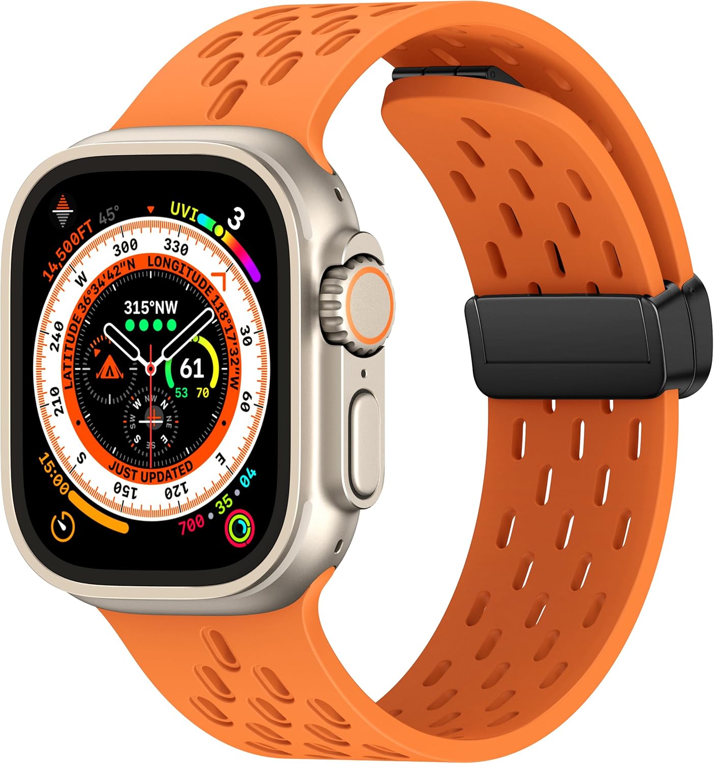 Correa deportiva magnética antisudor para Apple Watch, correas de silicona impermeable y transpirable. Para compatible con iWatch Ultra SE Series