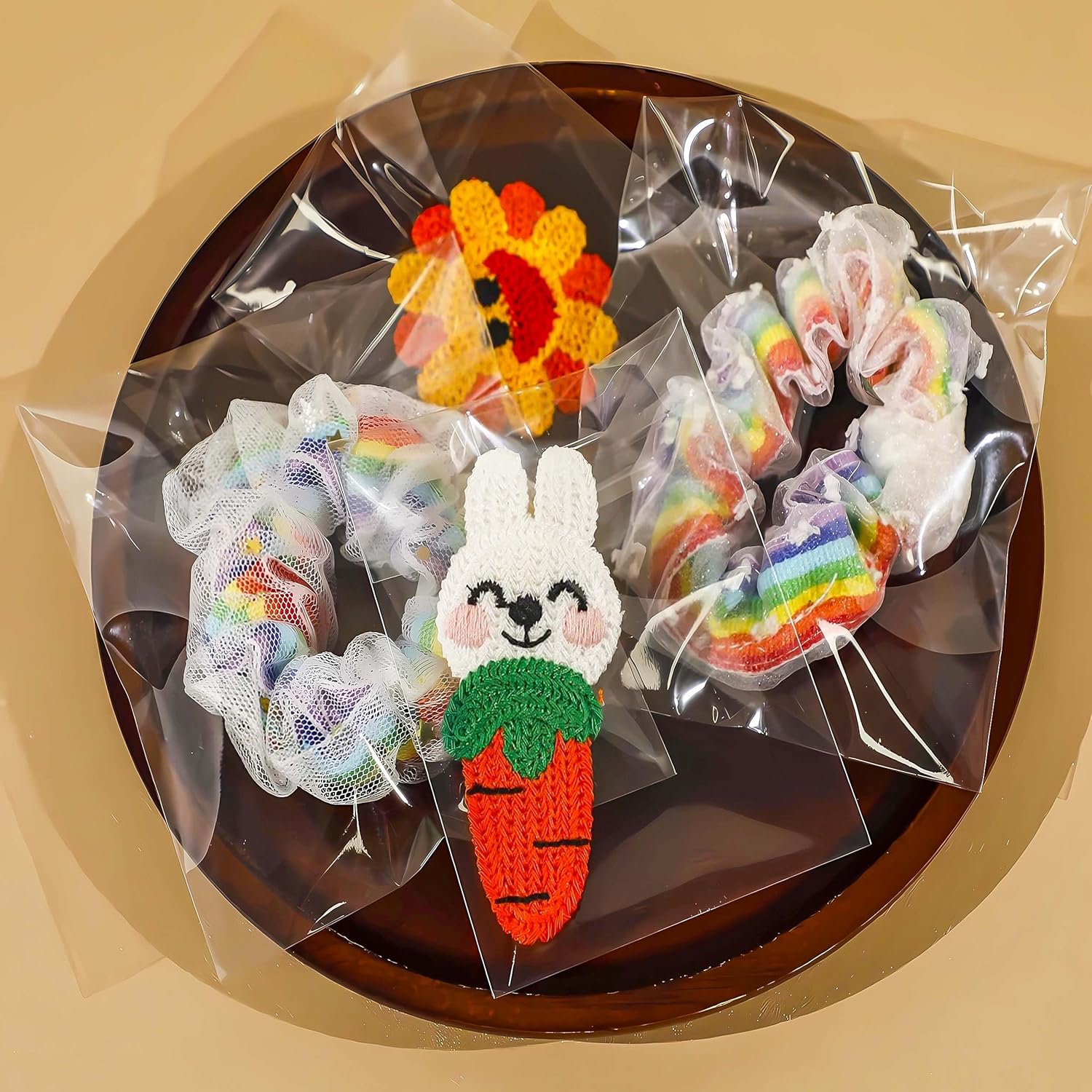 YunKo Paquete de 100 bolsas de celofán autosellantes, bolsas transparentes para galletas para regalo, bolsa para empacar galletas, dulces, regalos