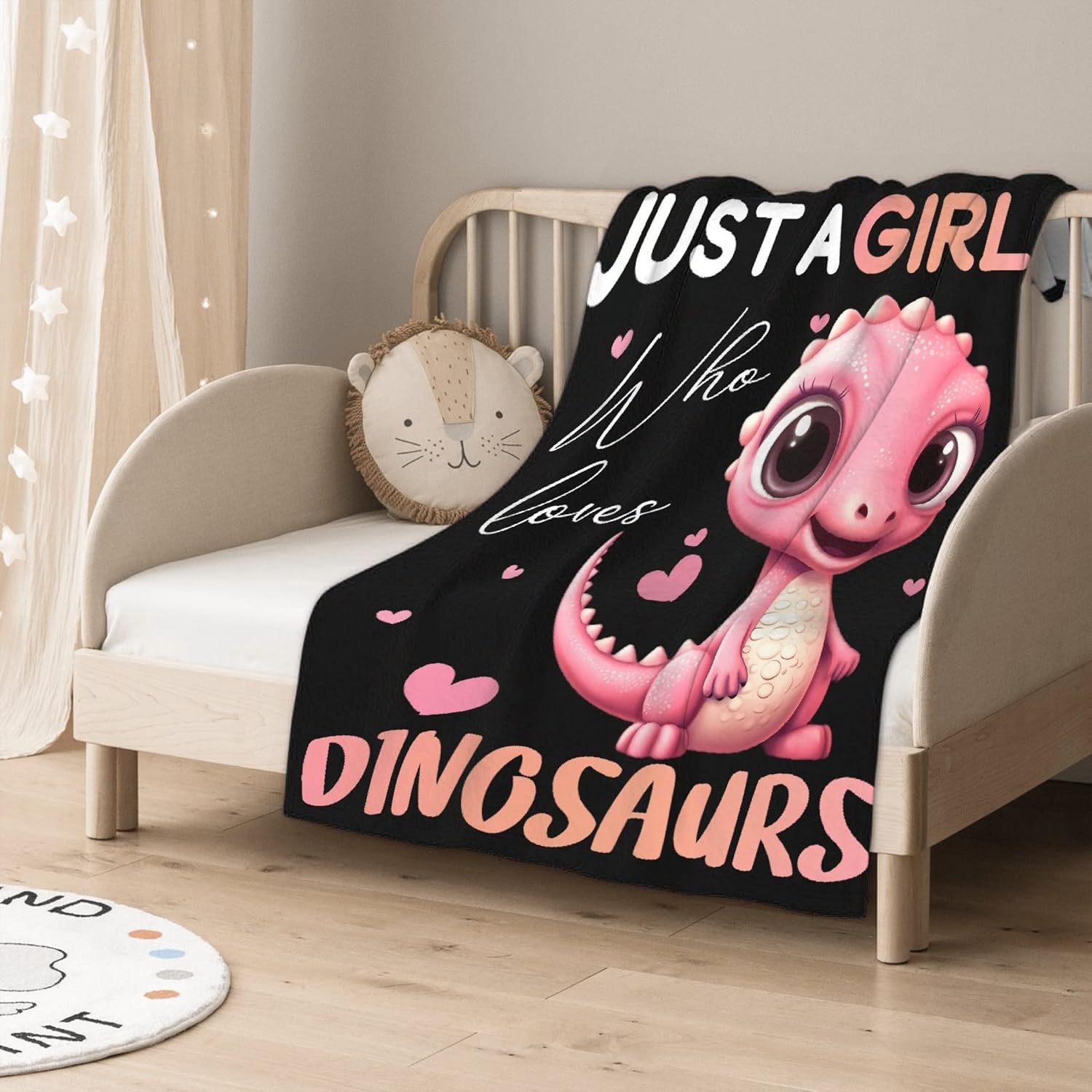 Manta de dinosaurio para niñas, solo una chica que ama a los dinosaurios, regalo de dinosaurio para niñas y mujeres, bonito patrón de dinosaurio