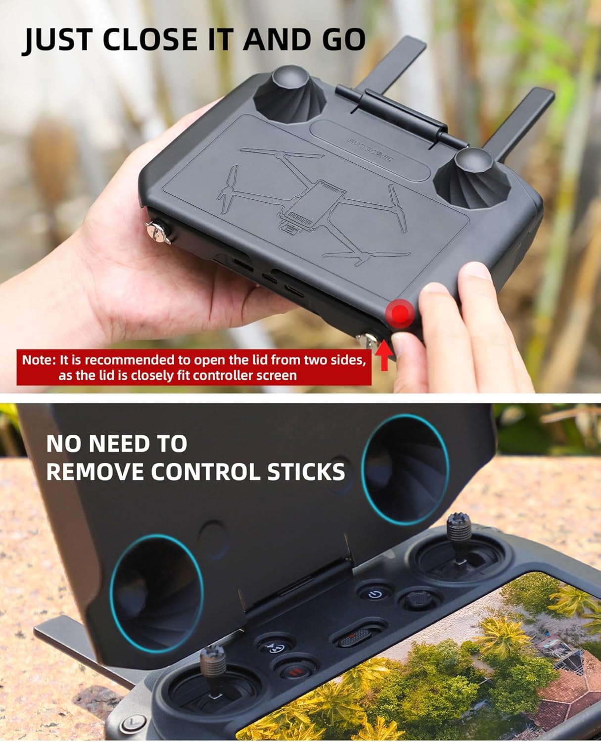 Protector de pantalla RC y cubierta de sombrilla 2 en 1 para Dji RC PRO Sun Hood Drone Accesorios