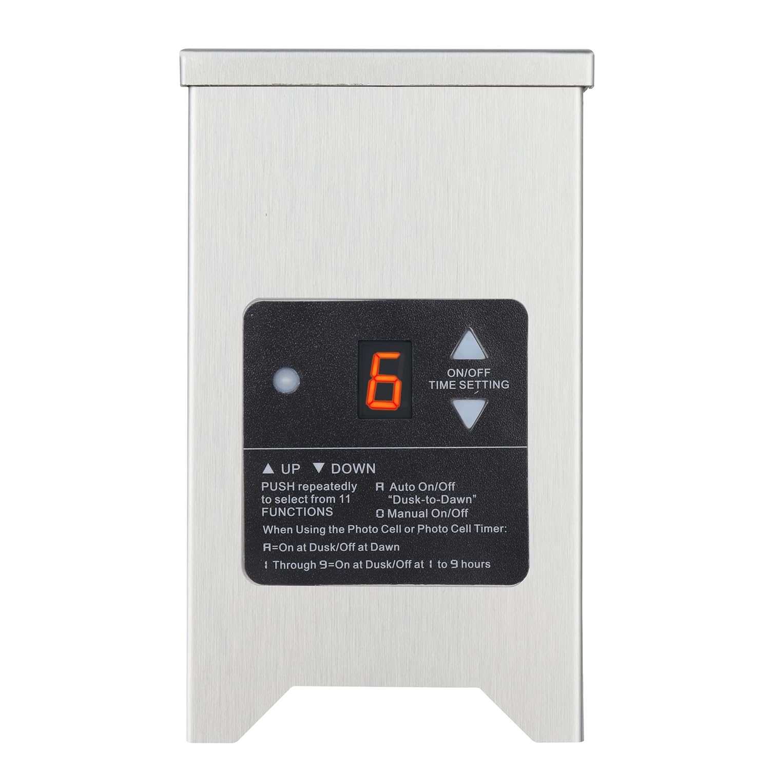 Transformador de paisaje de bajo voltaje de 150 W, 120 V CA a 12 V15 V CA, transformador al aire libre con sensor de fotocélula y temporizador,