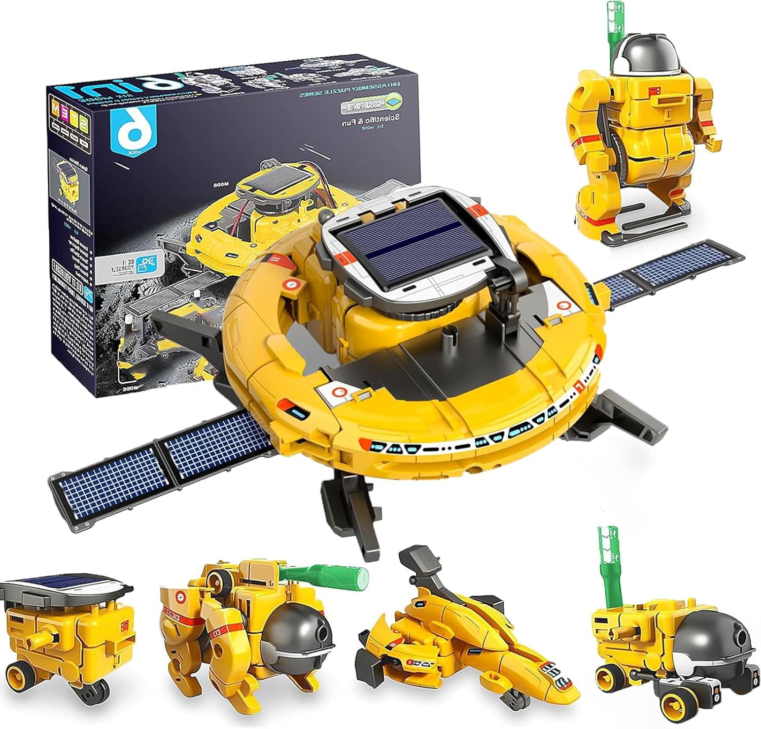 Proyectos de tallo de robot solar para niños de 8 a 12 años, 10 a 14 años, juguetes espaciales, kit robótico de ciencia, experimento, modelo de