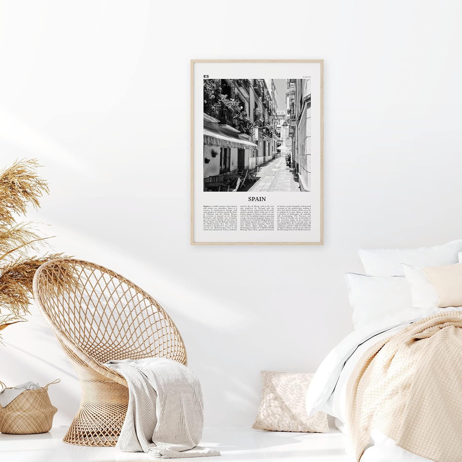 PosterSpain Print Black And White No 1, Spain Wall Art, Spain Poster, Spain Photo, Spain Wall Decor, España, Madrid, Barcelona, Andalusia