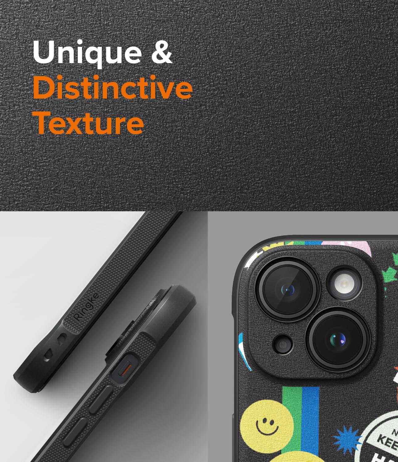 Ringke Onyx Se siente bien en la mano Funda compatible con iPhone 15, tecnología antihuellas, antideslizante, agarre mejorado, a prueba de manchas,