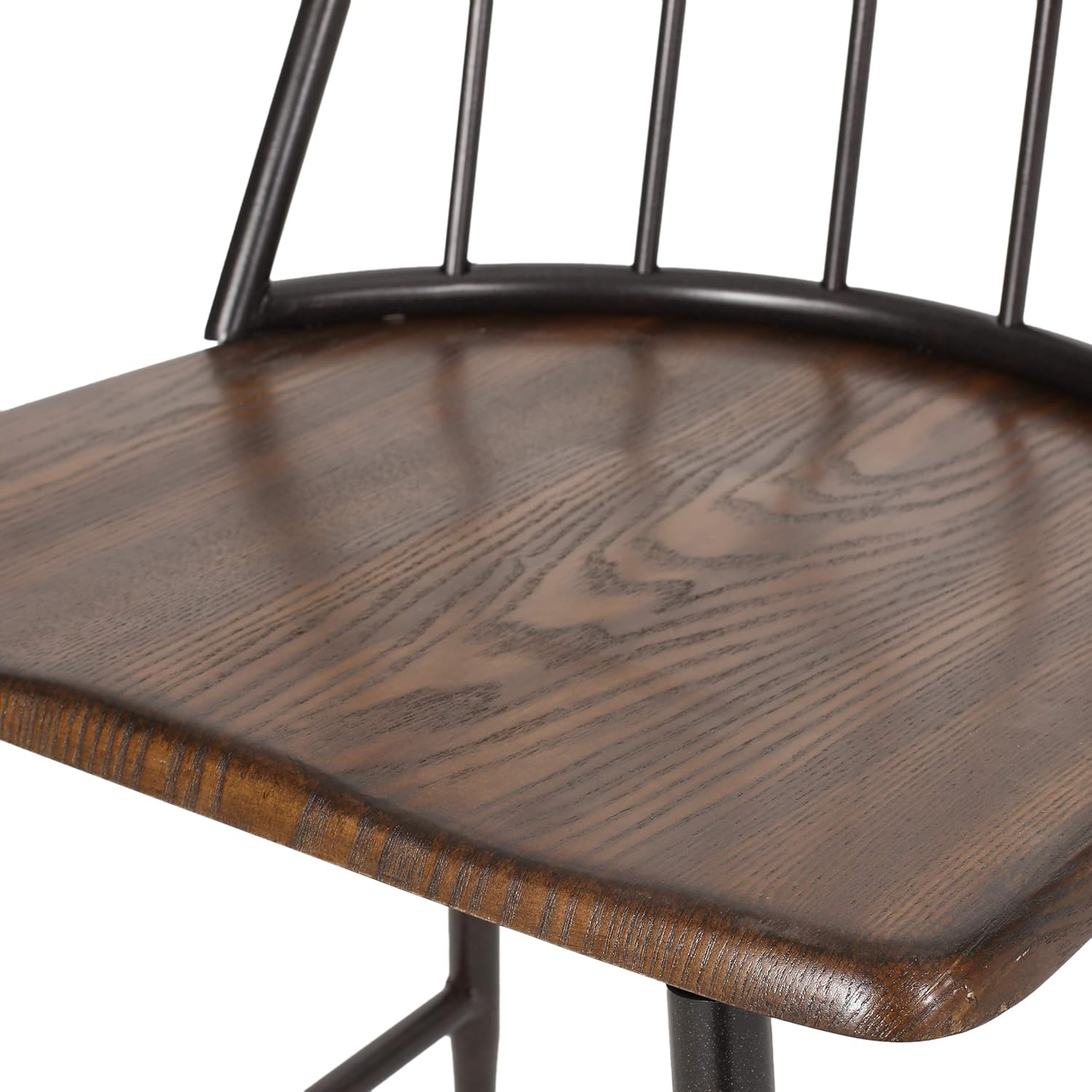 Christopher Knight Home Juego de sillas de comedor Gessling, marrón oscuro + negro + espresso