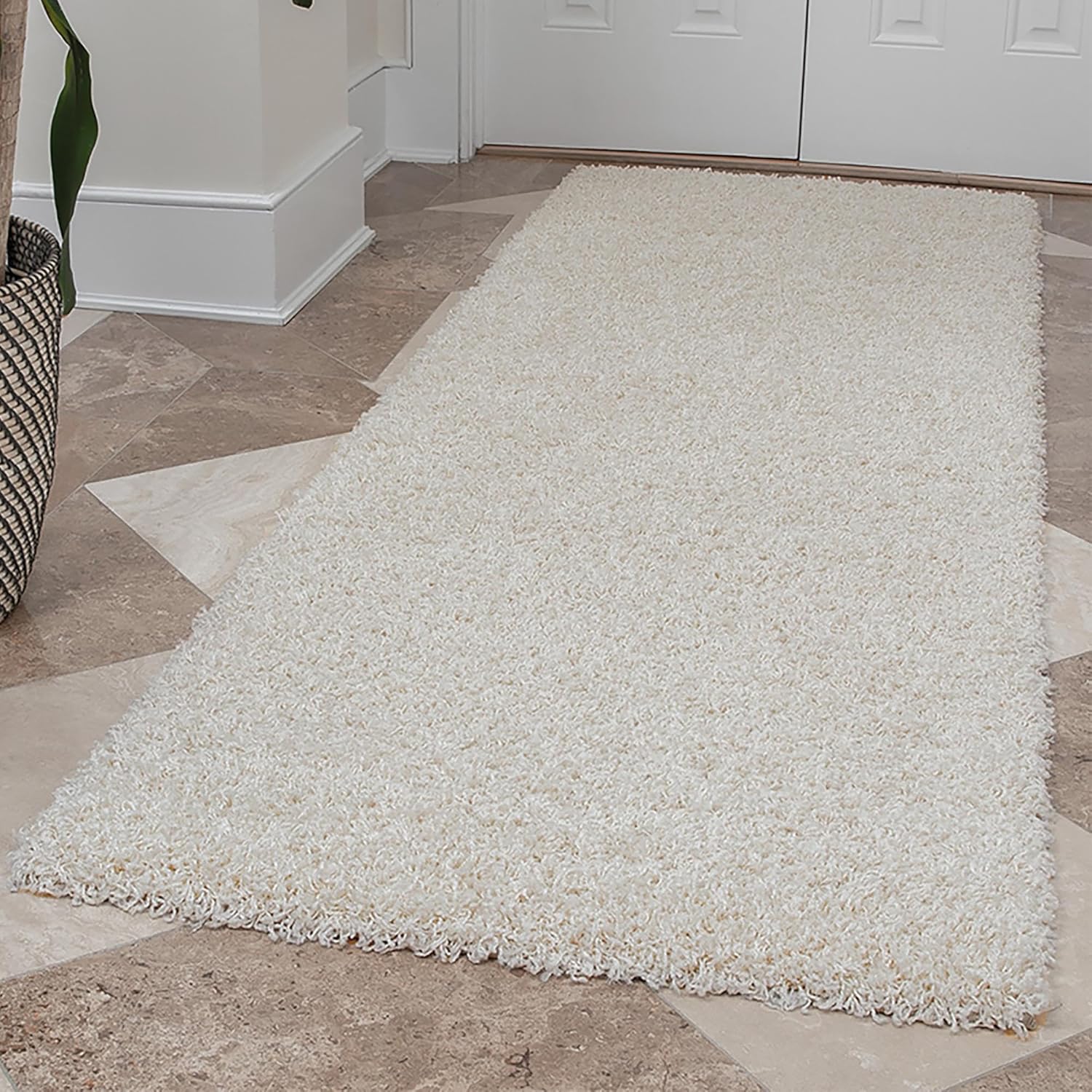 Ottomanson Alfombra de pasillo suave para interiores, con parte trasera de goma, 2 x 6 pies, para pasillo, entrada, cocina, sala de estar,