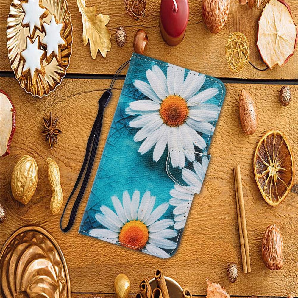Funda pintada para Samsung Galaxy Note 10 elegante cuero Shell cierre magnético cartera protectora Shackproof funda con correa de muñeca para