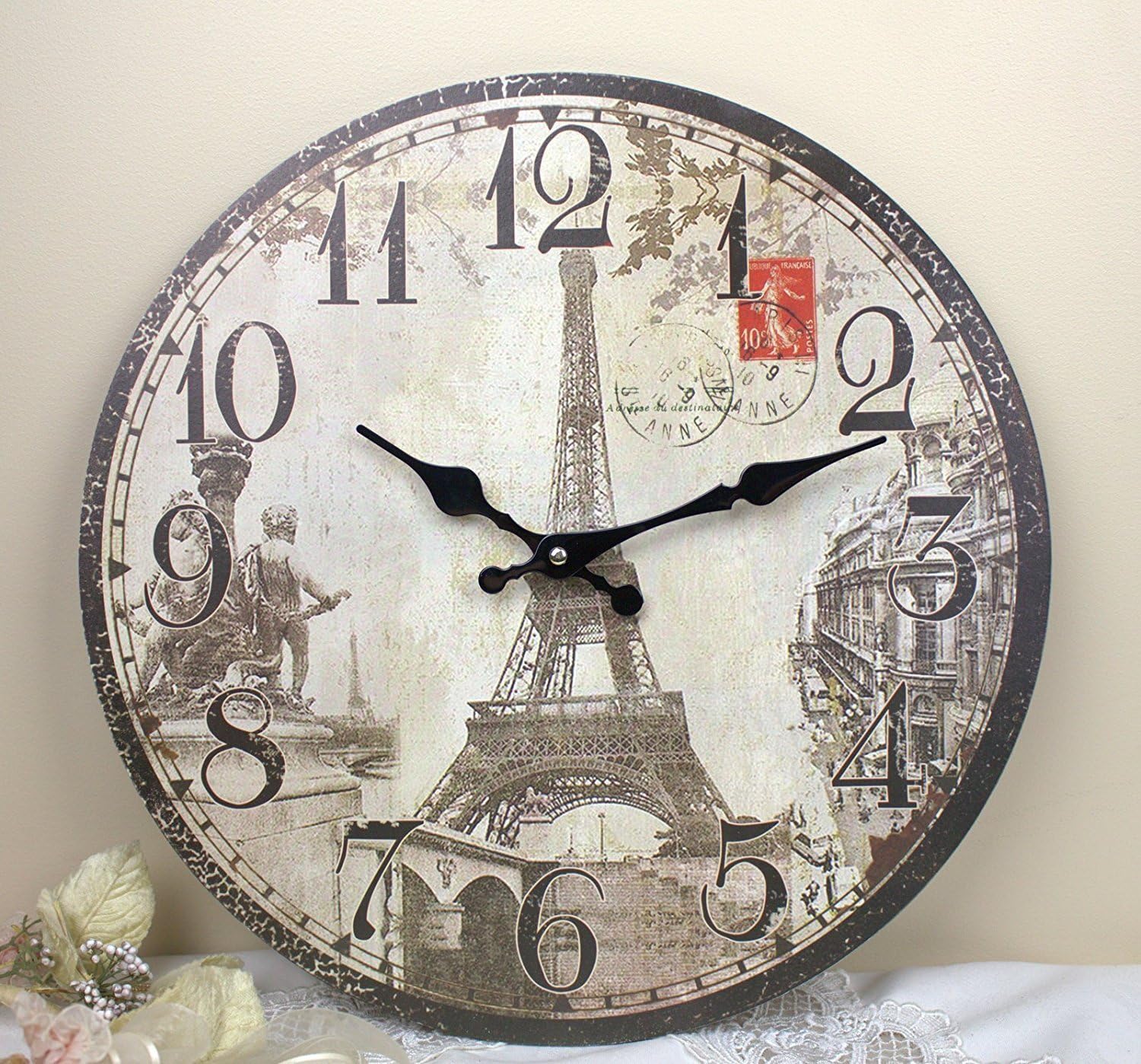 11 ” Paris Torre Eiffel Monumentos Reloj de Pared, HH310