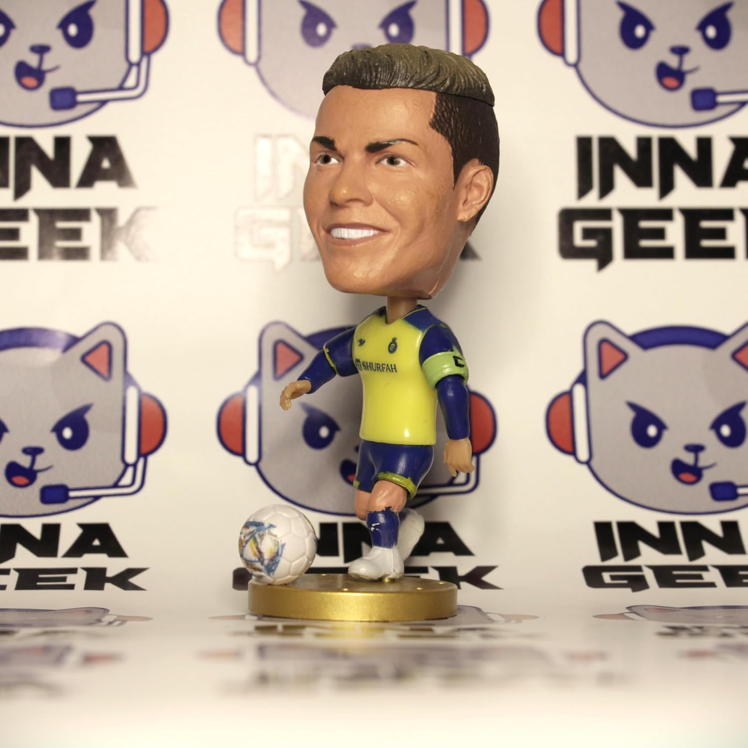 Soccerwe Figuras de jugador de la estrella de fútbol Al-NASSR #7 Cristiano Ronaldo Temporada 2023