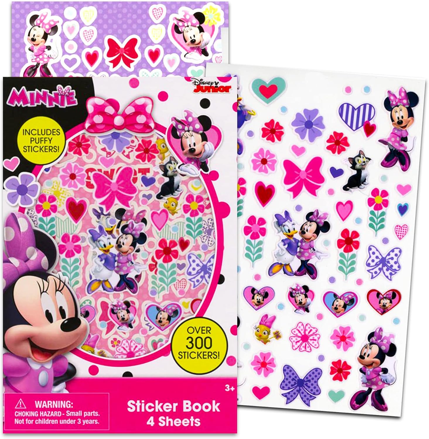 Juego de calcomanías de Minnie Mouse de Disney, paquete de calcomanías de Minnie con más de 800 calcomanías con aretes de Minnie y Daisy Plus y más