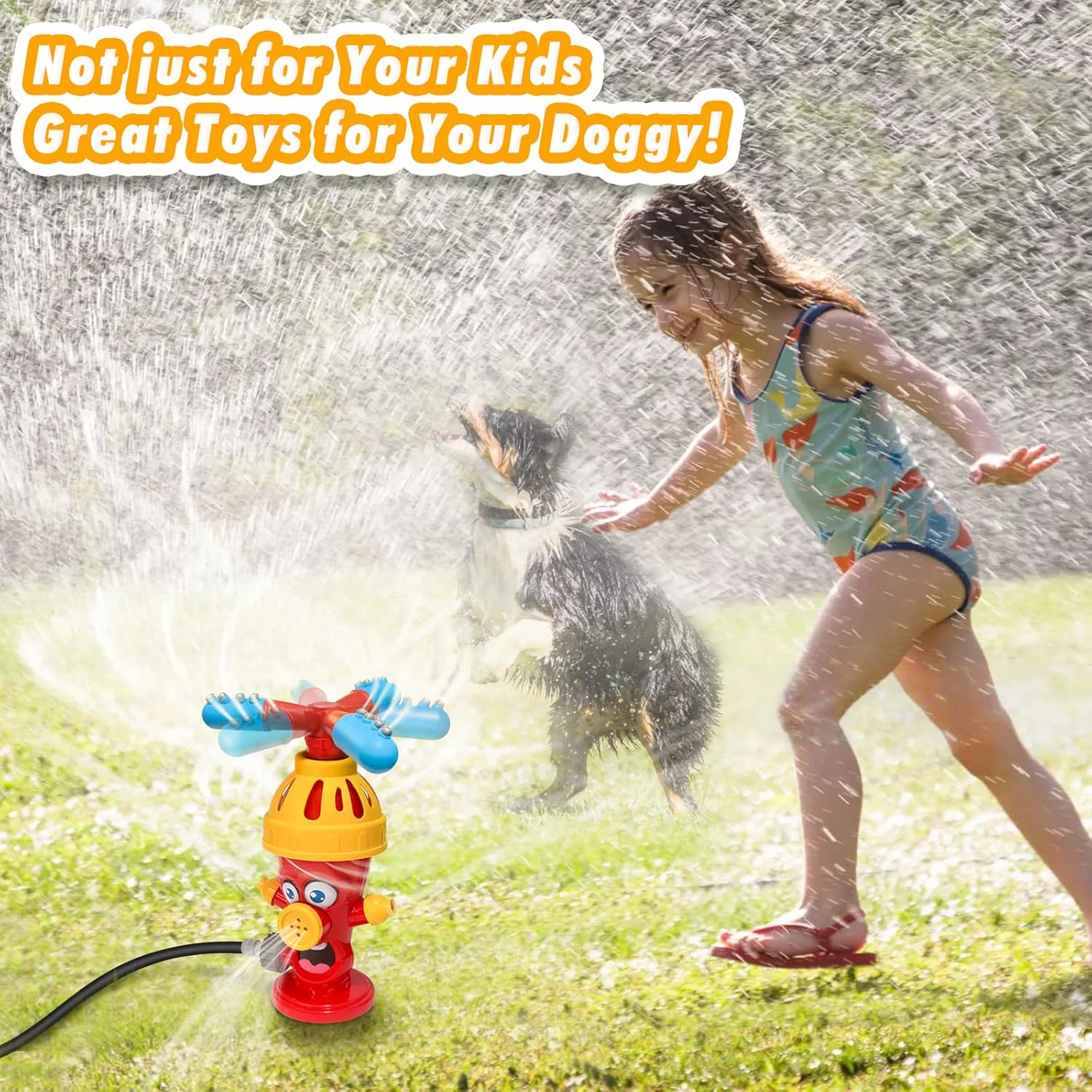 Aspersor hidrante para niños al aire libre, juguete exterior para niños pequeños de 1 a 3 años, juguetes de agua VIINKEN para niños pequeños