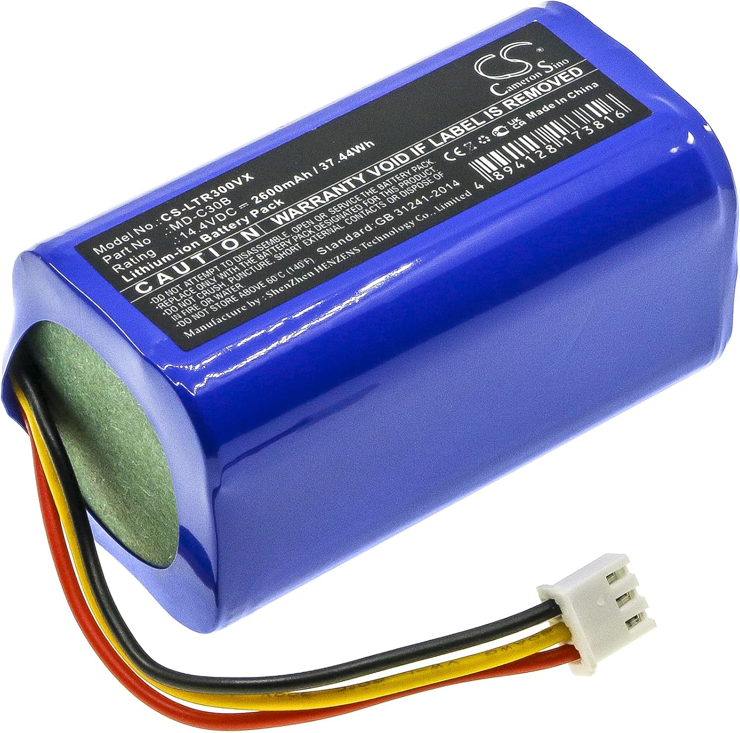 Yibudt Batería de repuesto de 14.4V D071-INR-CH-4S1P MD-C30B para BPK-VCBB1XB MD-C30B C30B 2D C30B 2D C30B 2D WiFi Robot Aspirador Midea M4 Batería