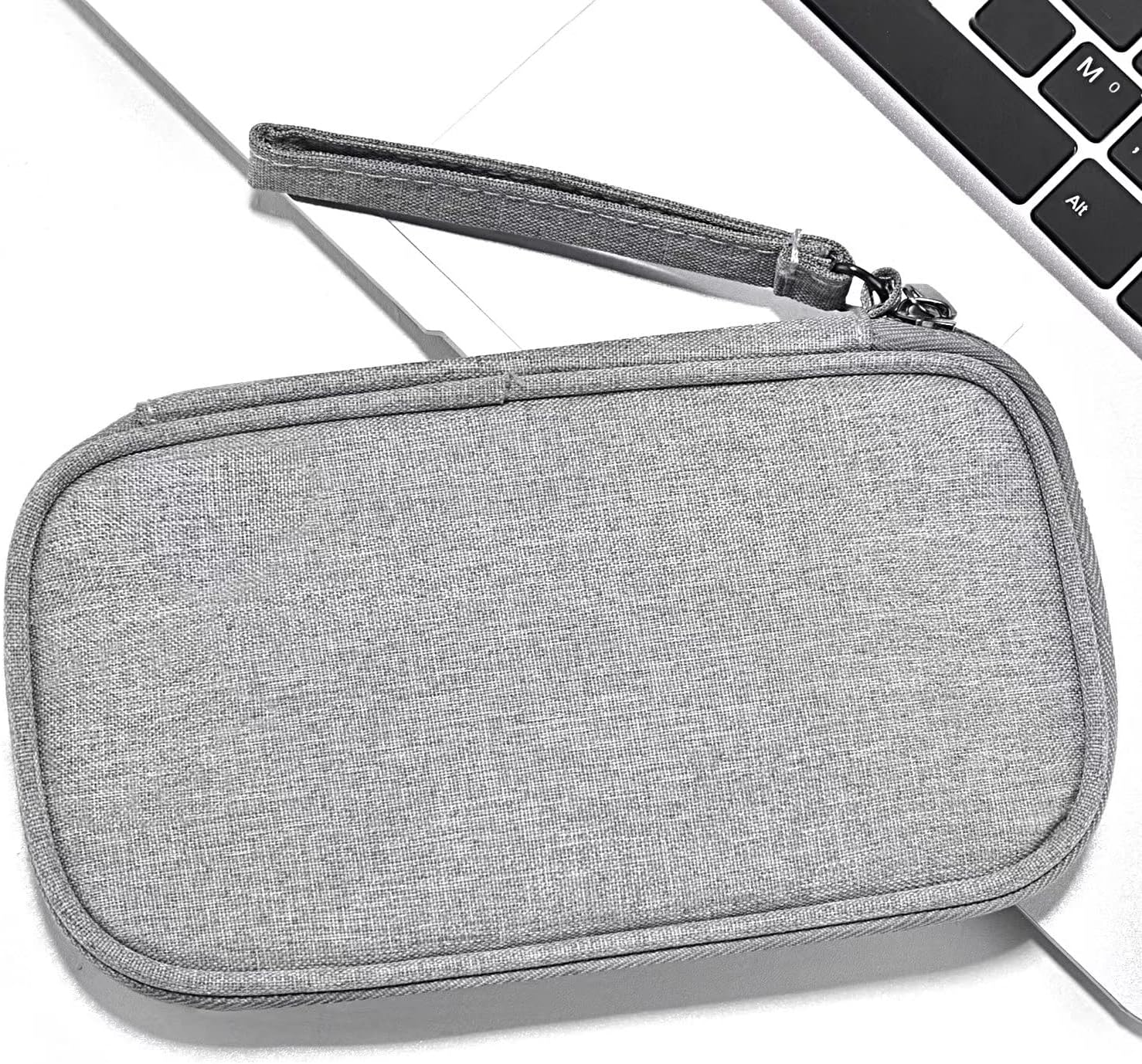 UOZL Pequeña bolsa organizadora de artículos electrónicos con asa, almacenamiento de viaje impermeable para teléfonos celulares, cargadores,