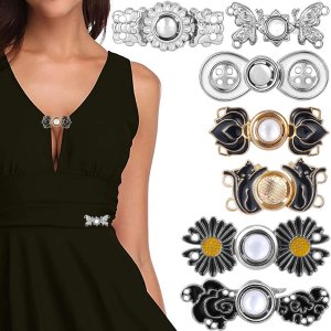 OIIKI Tensor de botones de jeans ajustable, 7 piezas, botones de mezclilla, alfileres de vestir, hebillas de ajuste de cintura, botones de OIIKI Tensor de botones de jeans ajustable, 7 piezas, botones de mezclilla, alfileres de vestir, hebillas de ajuste de cintura, botones de