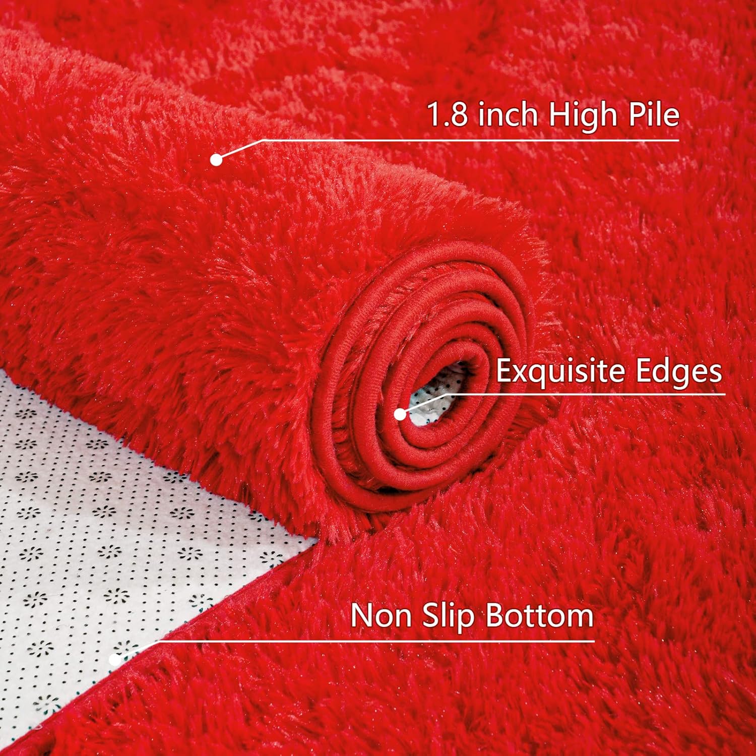 AROGAN – Alfombra suave y esponjosa moderna para dormitorio, sala de estar, lindas y cómodas para habitación de bebé, hecha de terciopelo de lujo,