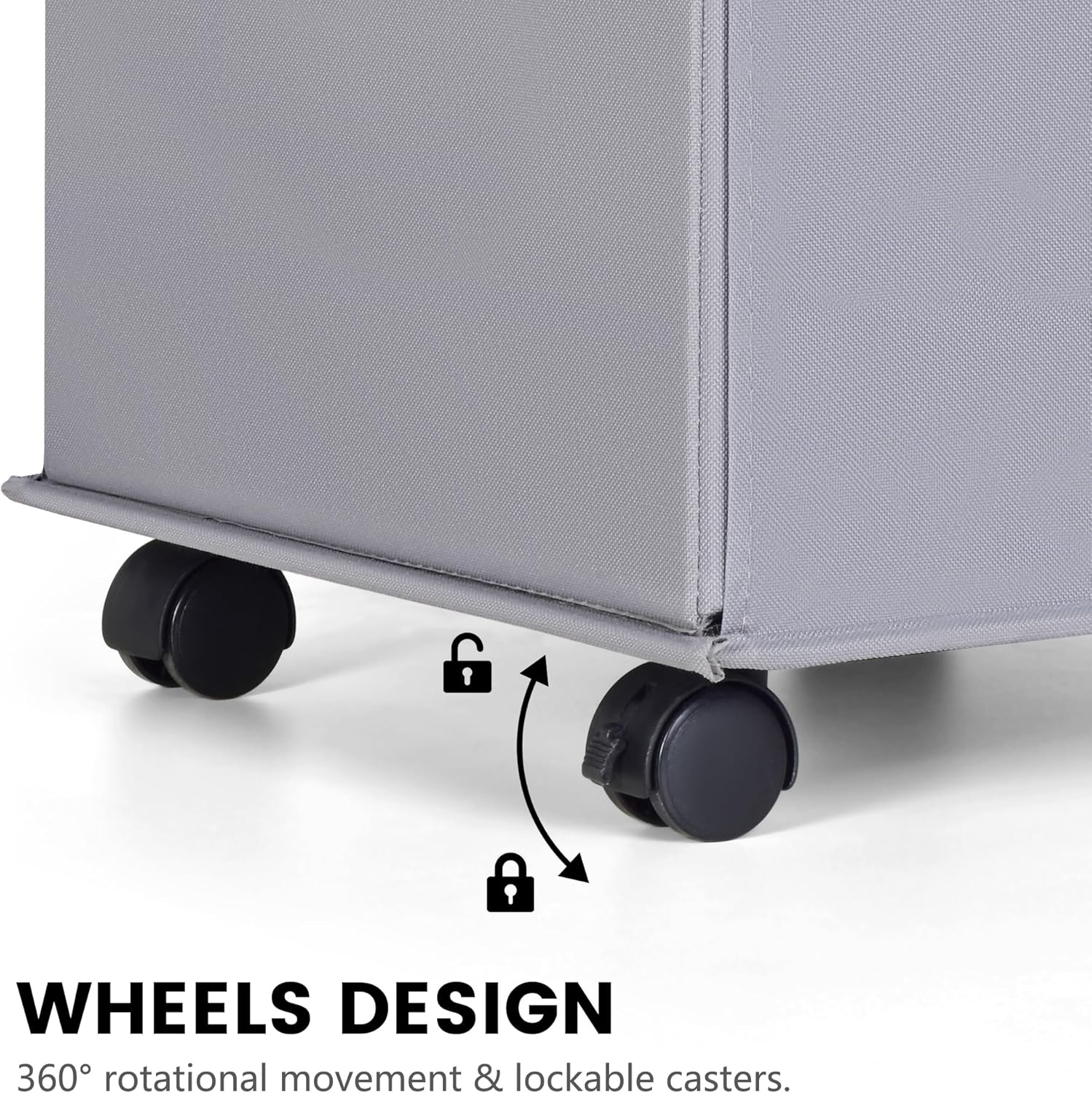 JOMOLA Cómoda de tela enrollable con 2 cajones, organizador plegable para ropa, gris, ligero, cajón de almacenamiento para dormitorio, sala de