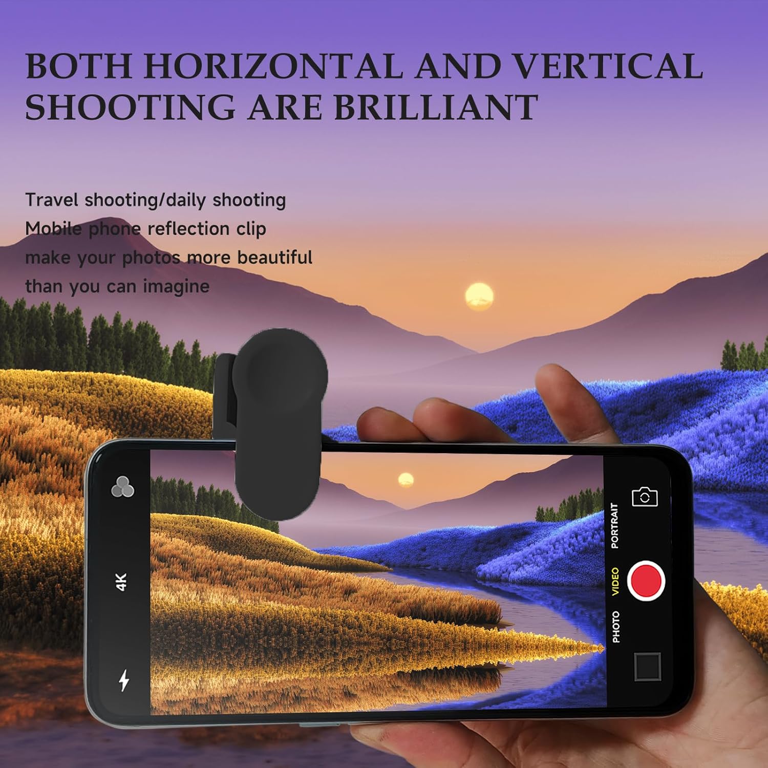 Kit de clip de reflejo de espejo de cámara para teléfono inteligente, espejo de teléfono ajustable de 3 generación, clip de cámara de reflejo para