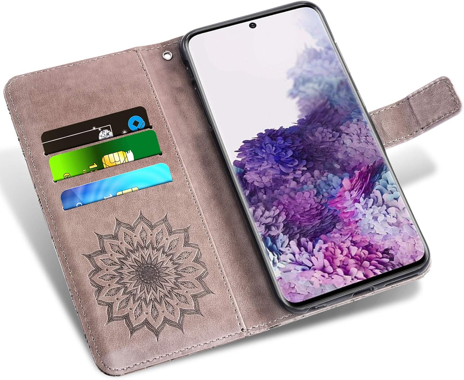 Asuwish Funda de teléfono para Samsung Galaxy S20 Glaxay S 20 5G UW 6.2 pulgadas cartera con protector de pantalla de vidrio templado, funda delgada