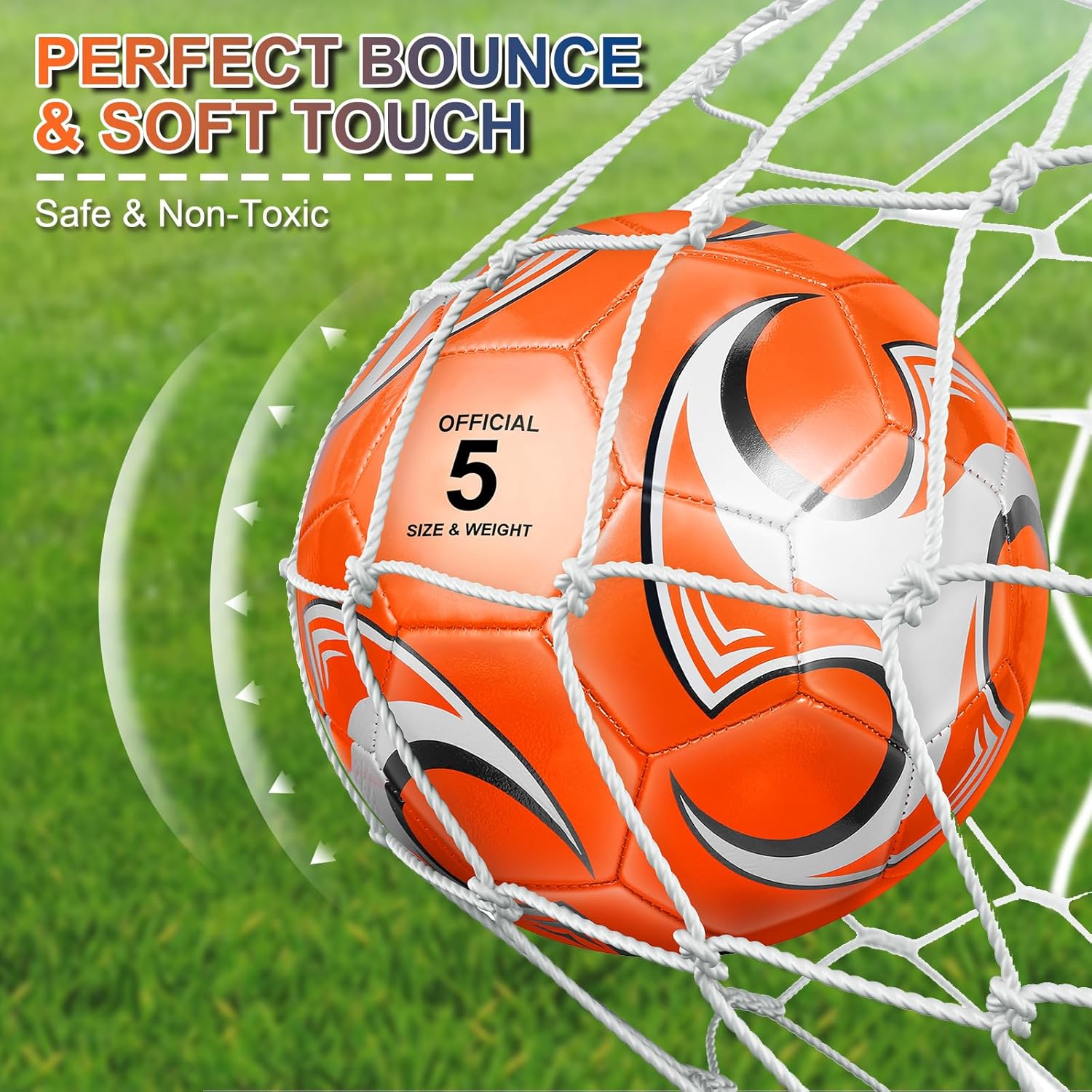 Libima 13 Pcs Soccer Ball Bulk Operation 10 Pcs Official Size Soccer with Carry Bag and 2 Pump Soccer Training Sport Gift for Child Adults