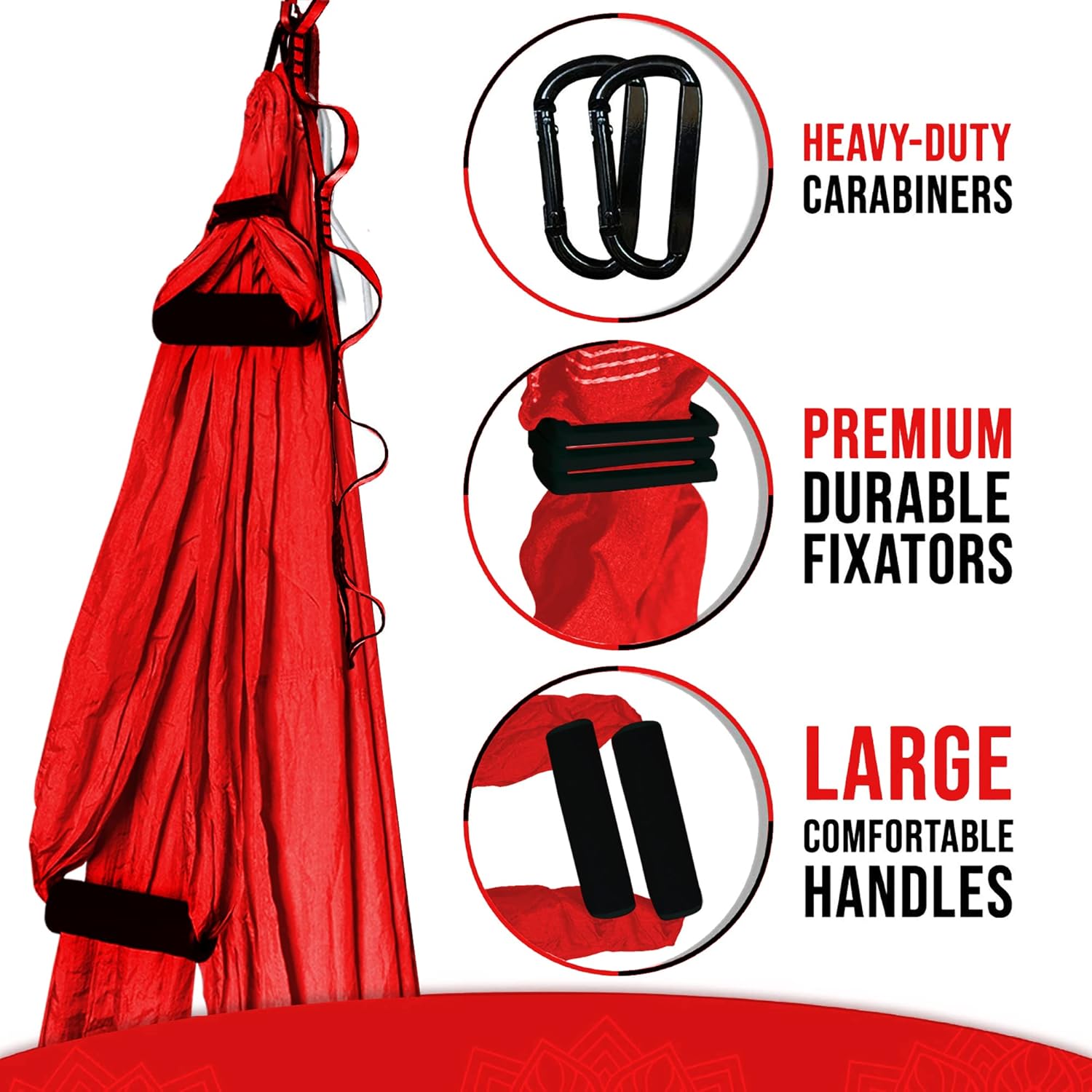 YOGA SWING PRO Kit de columpio de yoga antigravedad para hamaca aérea de alta calidad, juego de cabestrillo volador Acrobat para terapia de