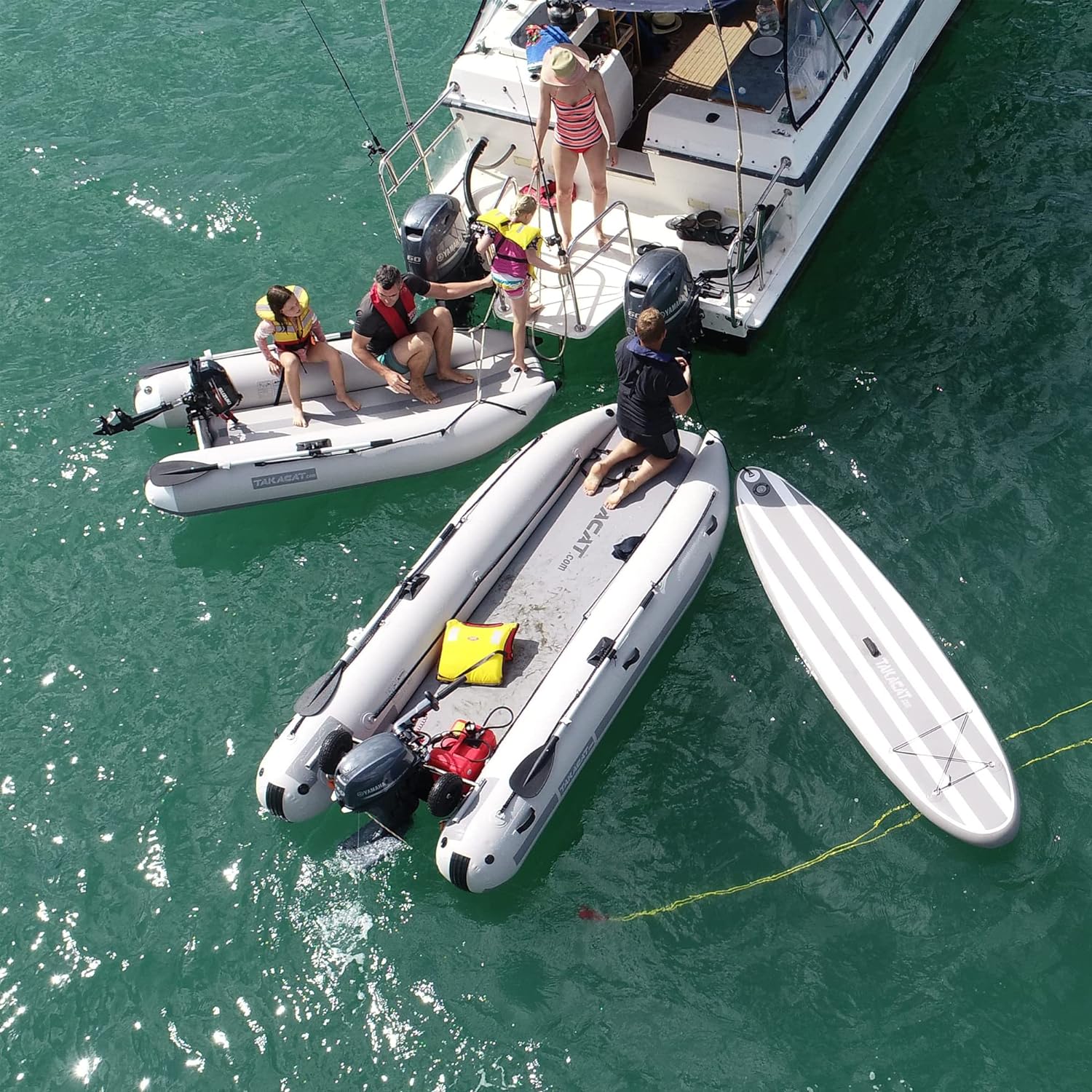 380LX – Bote inflable para 6 personas, diseño de arco abierto ultraportátil, 12.5 ft, gris