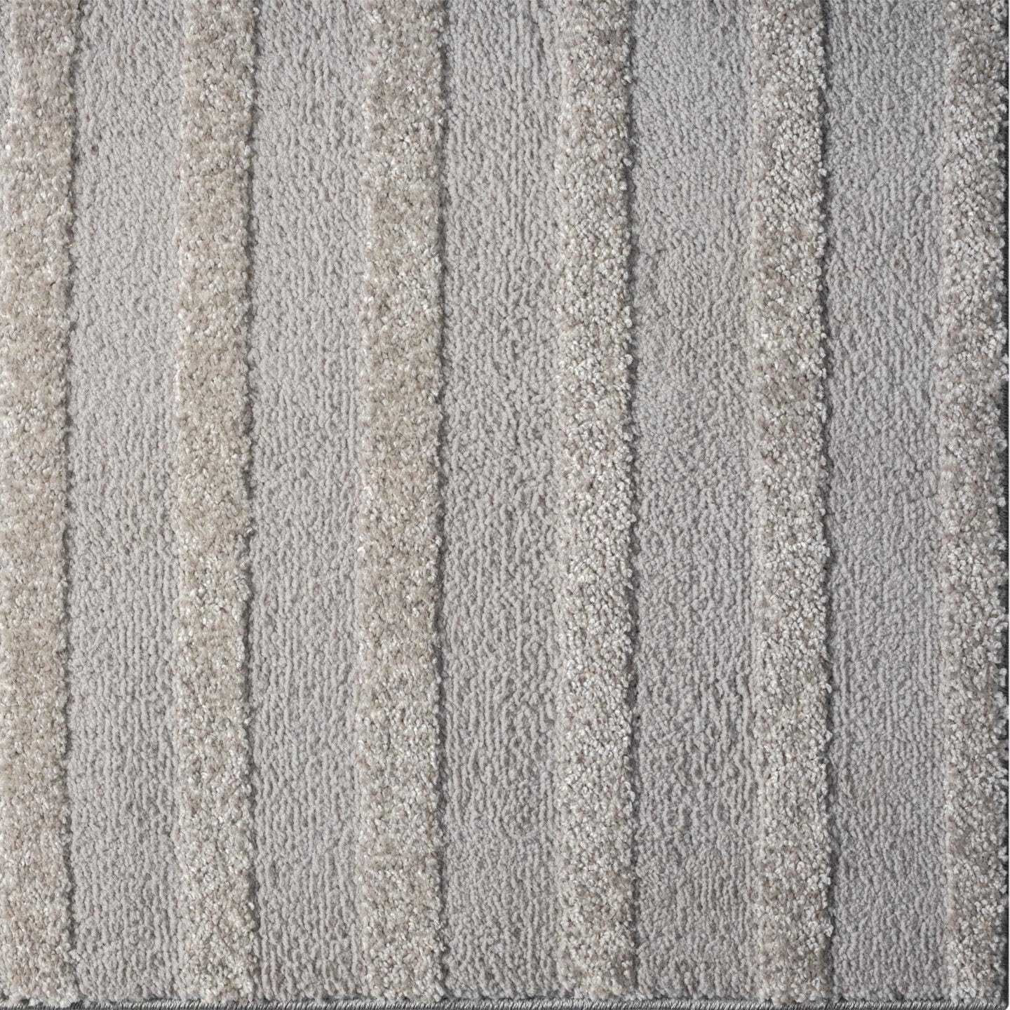 LUXE WEAVERS Alfombra geométrica moderna plateada 6×9, alfombra de textura alta y baja