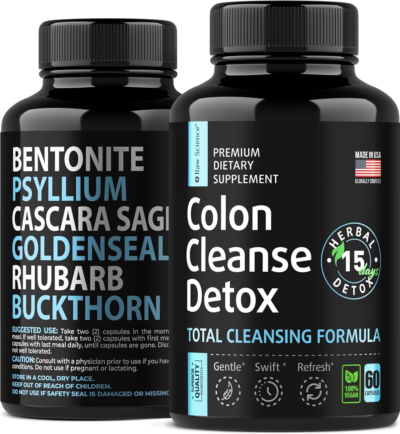 Limpieza de colon – Desintoxicación de limpieza intestinal de 15 días – Alivio de la hinchazón y el estreñimiento para mujeres y hombres – Píldora