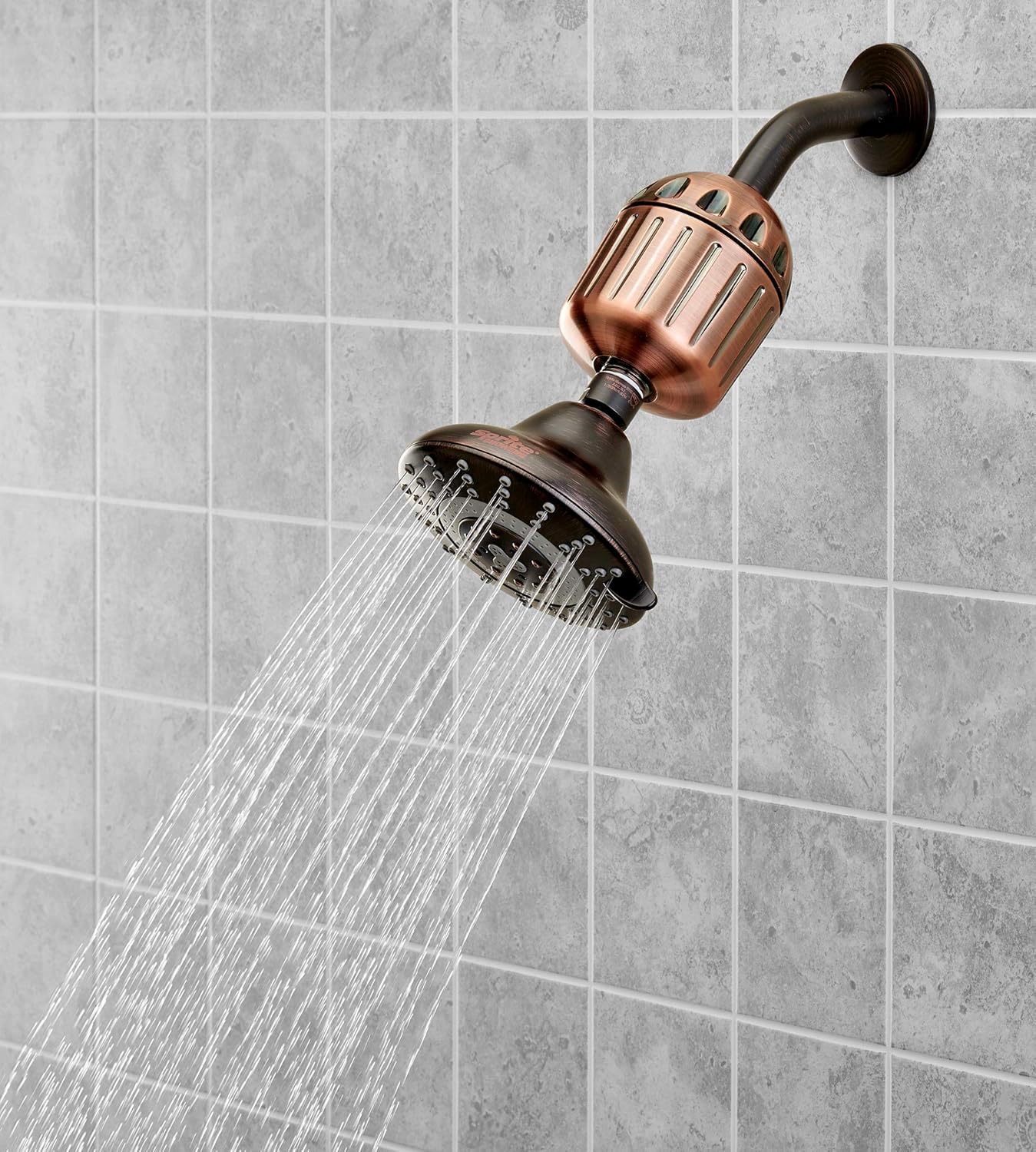 Sprite Showers HO2-ORB – Filtro de ducha universal de alto rendimiento 2, bronce aceitado