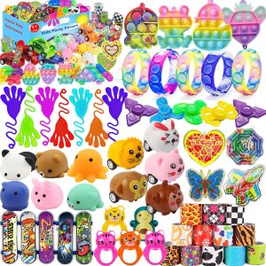 Mivanlin 61 piezas de recuerdos de fiesta para niños, juguetes Pop Fidget, juguetes de caja del tesoro para premios de aula, relleno de piñata, Mivanlin 61 piezas de recuerdos de fiesta para niños, juguetes Pop Fidget, juguetes de caja del tesoro para premios de aula, relleno de piñata,