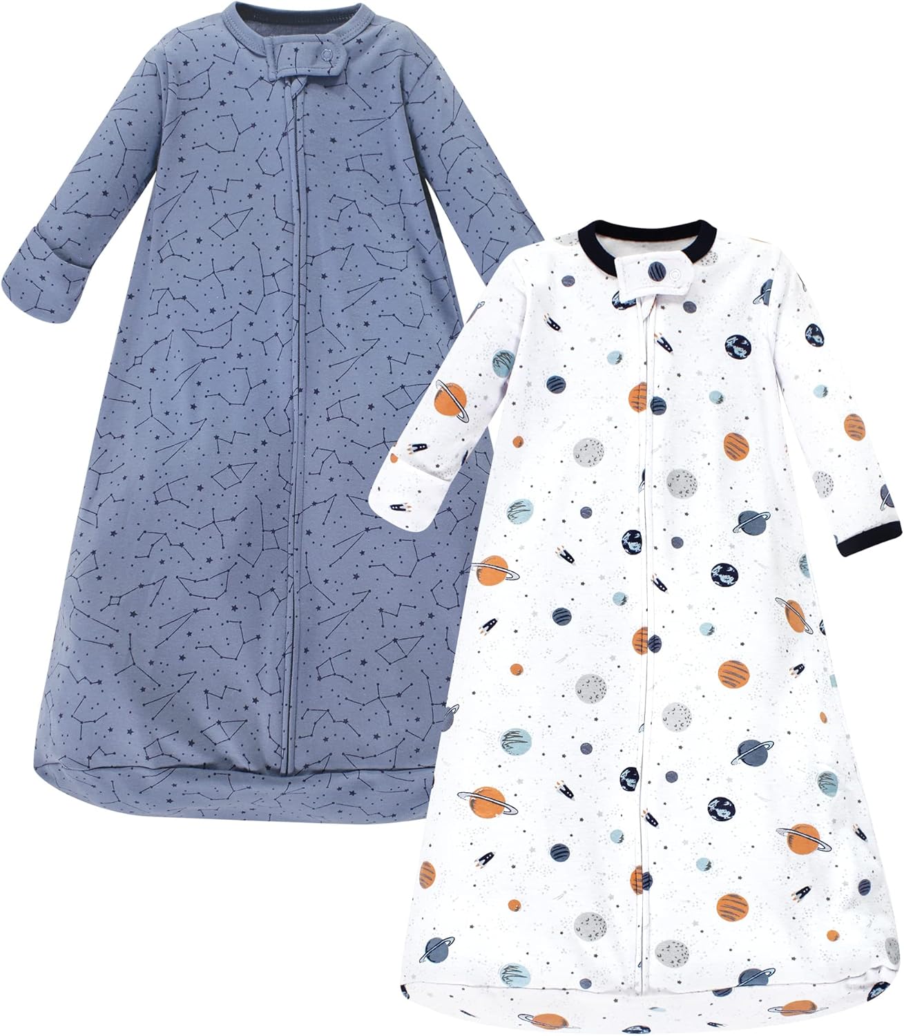 Hudson Baby Saco de dormir unisex de algodón de manga larga, saco de dormir, manta