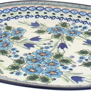 Blue Rose Polaco Pottery Ballina – Plato grande para servir Blue Rose Polaco Pottery Ballina – Plato grande para servir