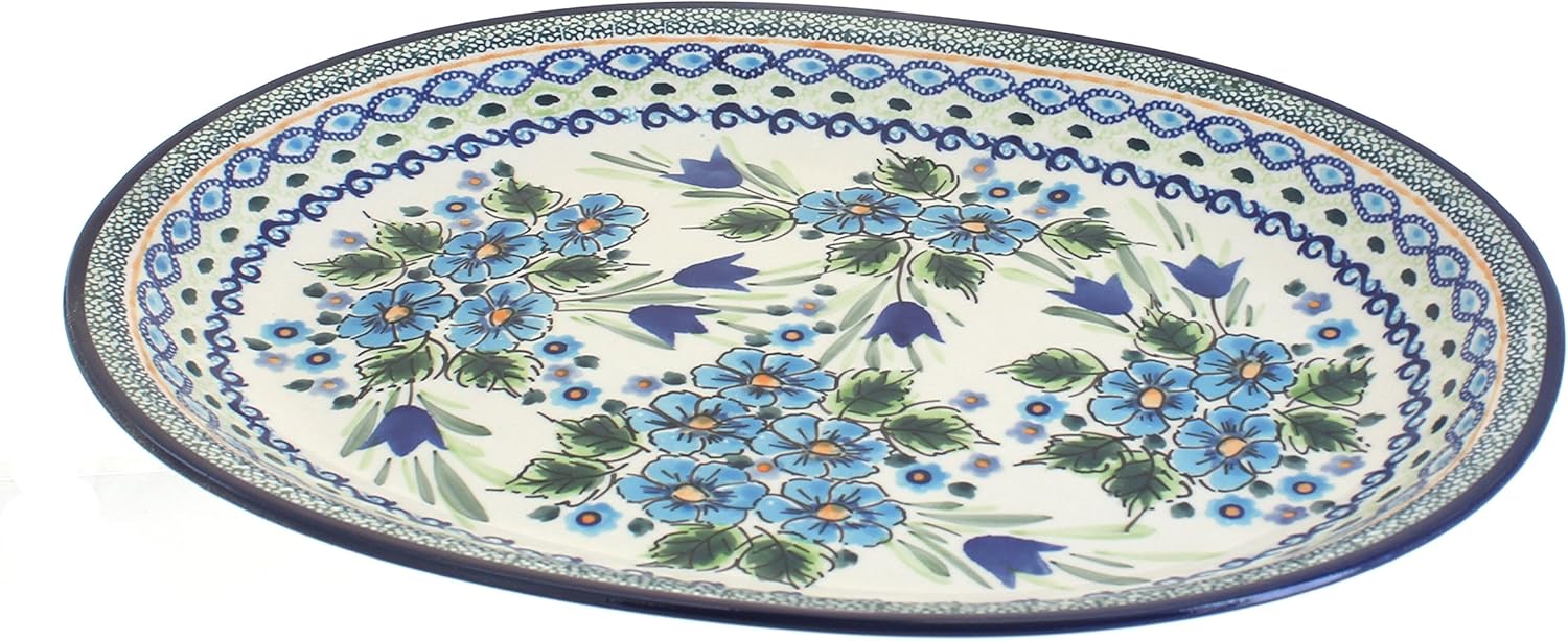 Blue Rose Polaco Pottery Ballina – Plato grande para servir