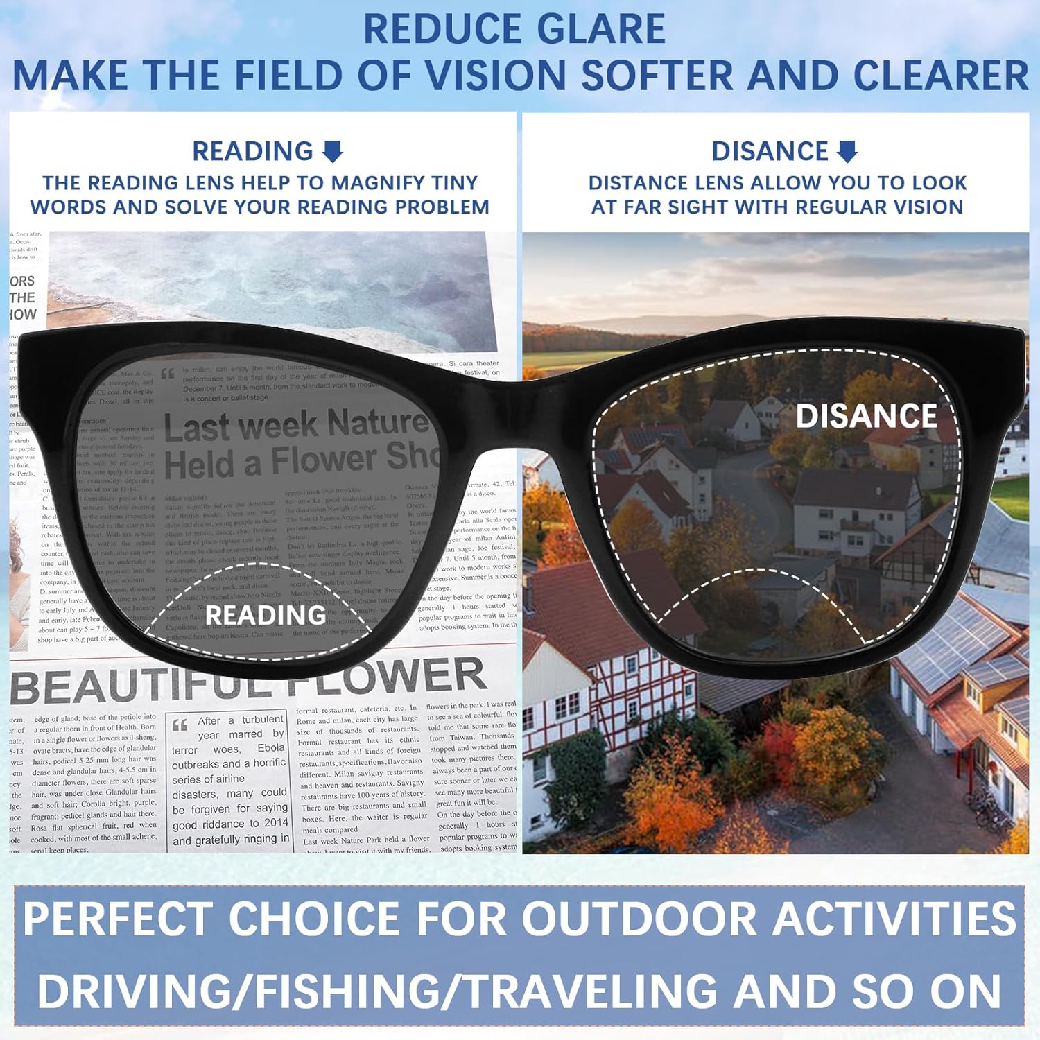 STASTEND 4 Pack Bifocal Reading Sunglasses for Women Men,UV400 Sun Readers Glasses
