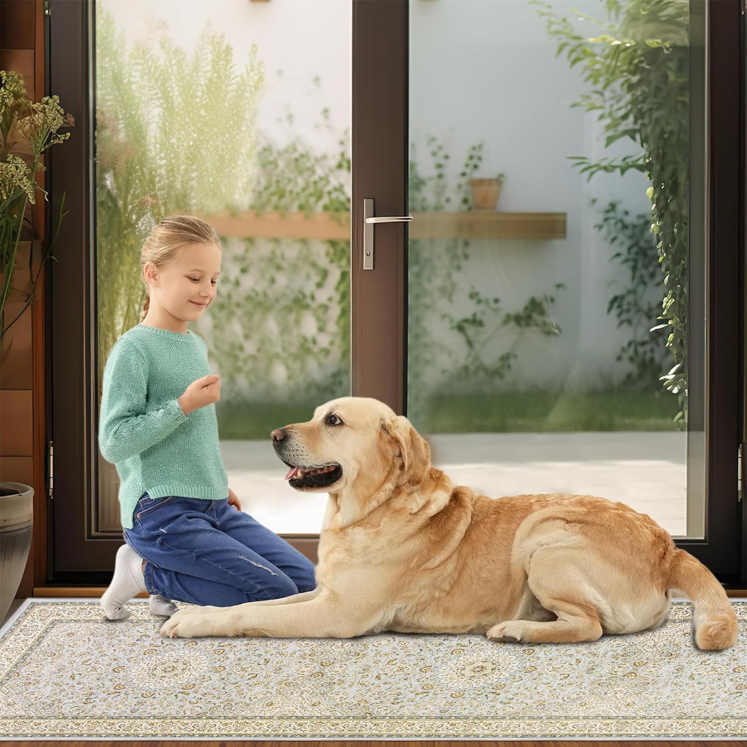 Alfombra lavable de 2’6″x8′ Alfombra lavable a máquina, suave, antideslizante, no desprende pelo, para pasillos, cocina, suelo, lavandería,