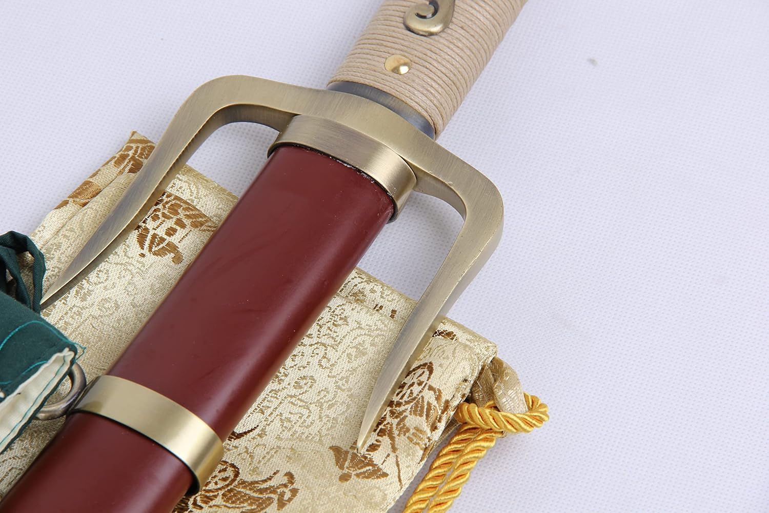 Yongli Sword Samurai Champloo Mugen’s Typhoon Swell Sword GEN Anime japonés Cosplay Réplica Props Acero al carbono Madera Saya con bolsa de correa