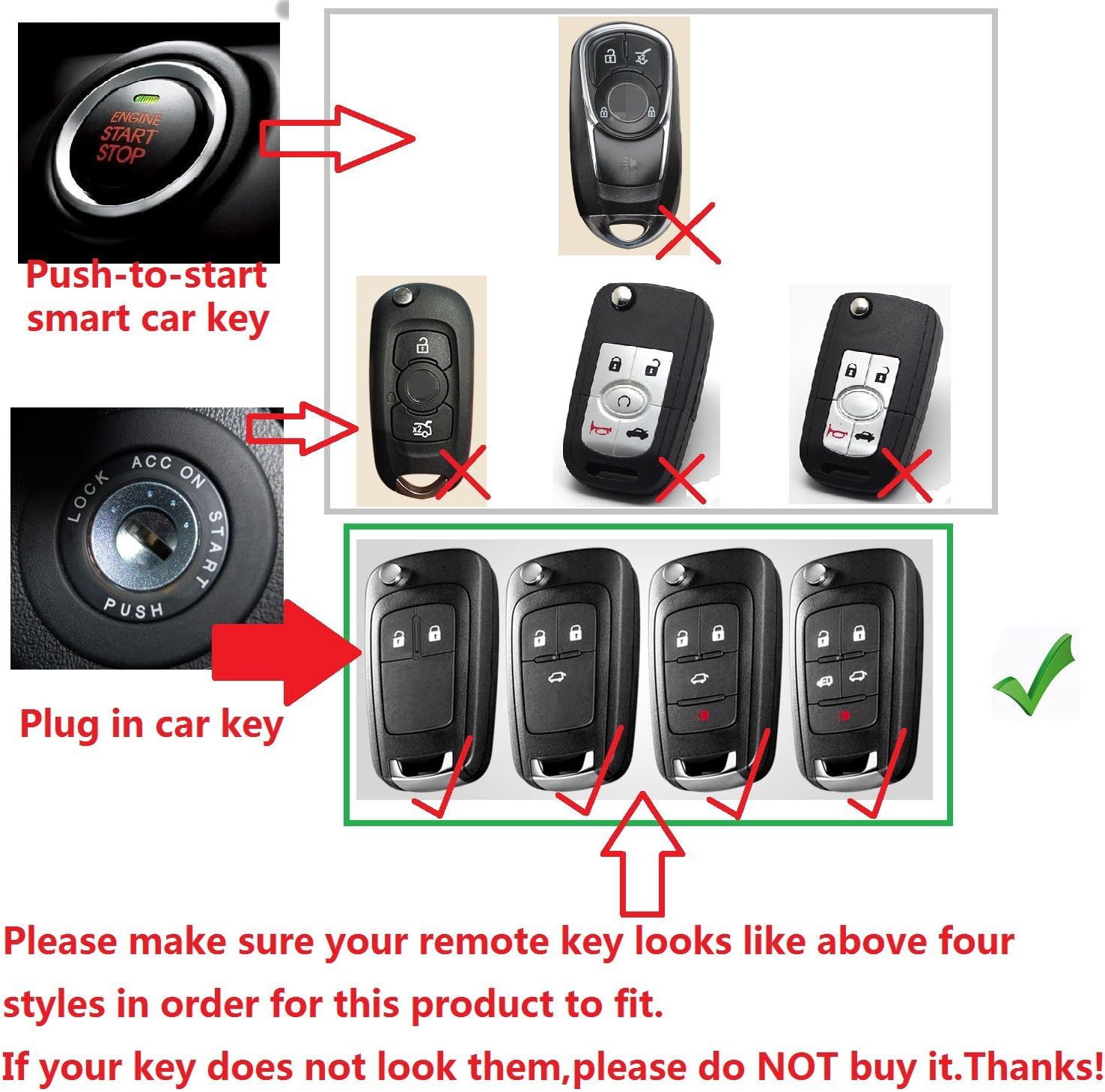 M.JVisun Funda hecha a mano para llavero de automóvil para Chevrolet Chevy Aveo Camaro Cruze Epica Equinox Impala Lova RV Malibu Sail3 Sonic SS
