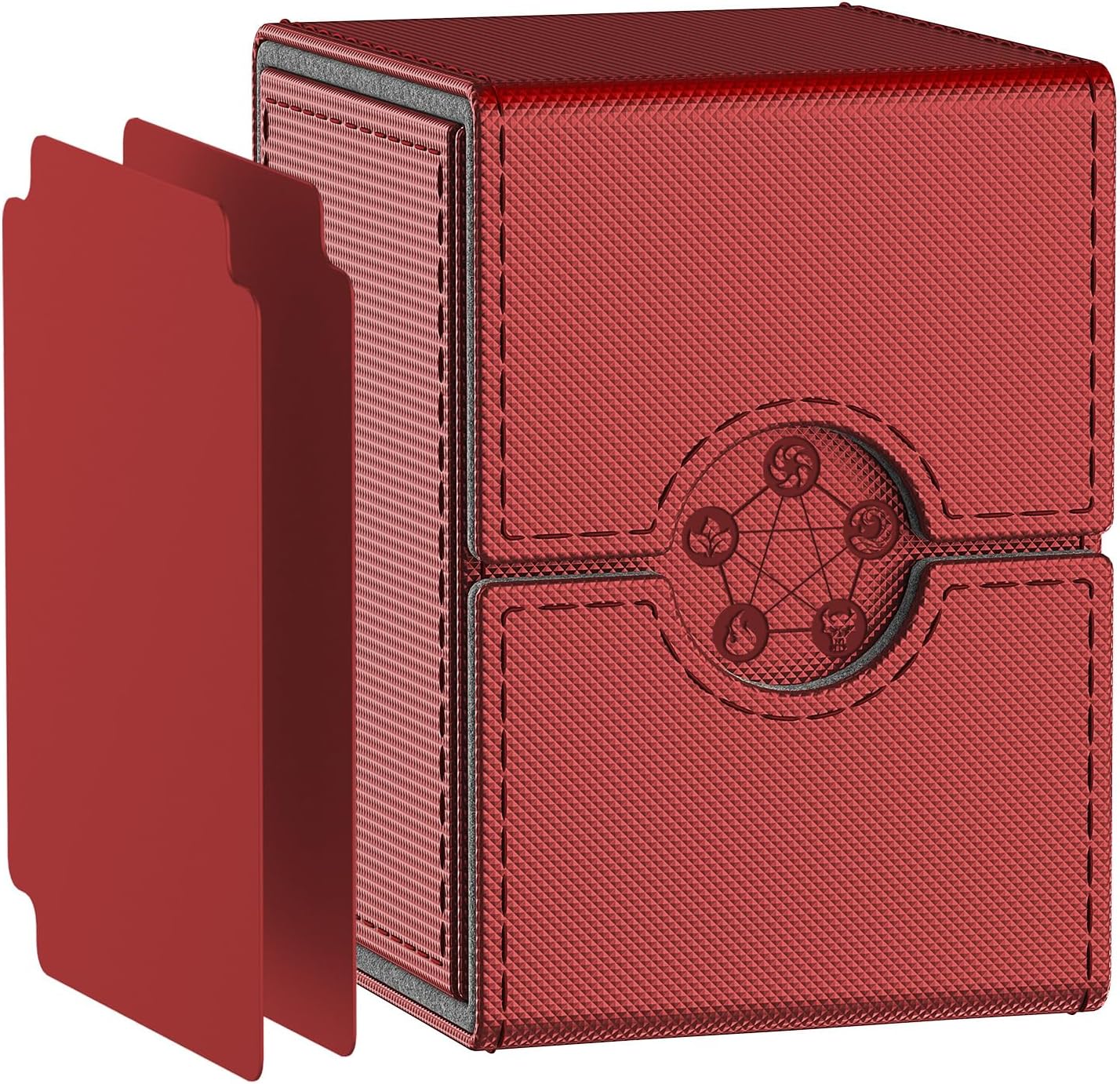 Caja de cubierta compatible con tarjetas MTG, funda para tarjetas coleccionables con 2 divisores por soporte, tamaño grande para más de 100 tarjetas