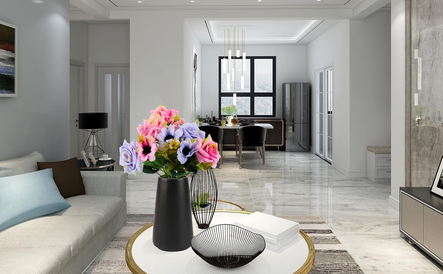 Jarrón simple para flores y plantas, jarrones mate para estante de mesa moderno, decoración del hogar, decoración bohemia de boda, jarrón de