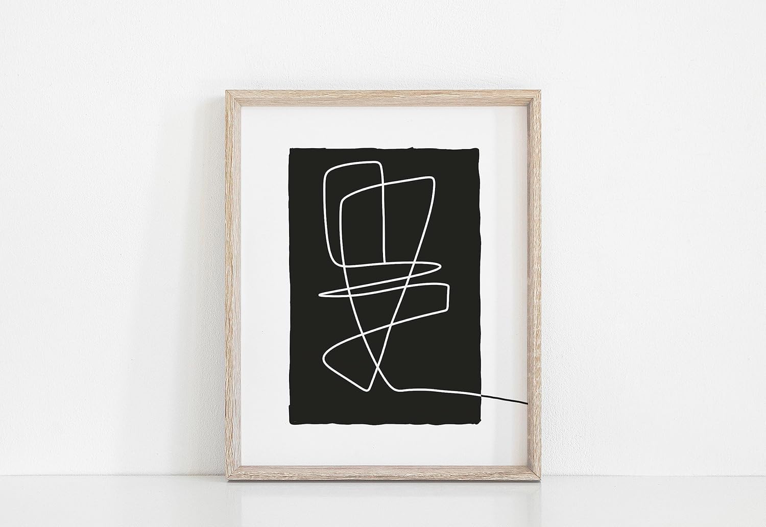 ORANGE GROVE PRINT SHOP Abstract Wall Art Black and White Bathroom Decor Black and White Wall Art Modern Wall Art Matisse Wall Art Black and White