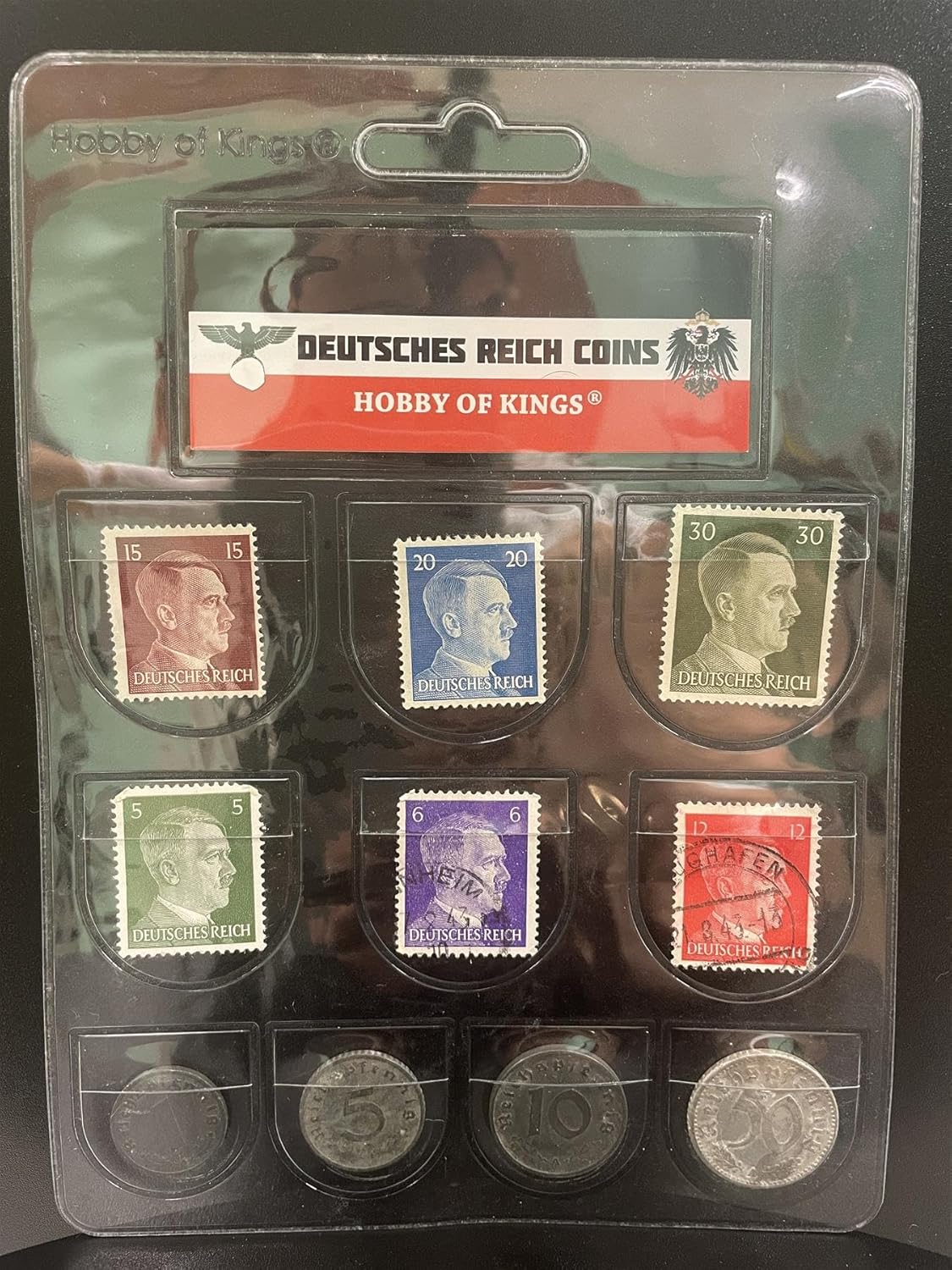 4 Coins de Alemania  Colección de Monedas Alemanas 1 5 10 50 Reichspfennig  Circulado 1939-1945  Reichsadler Eagle