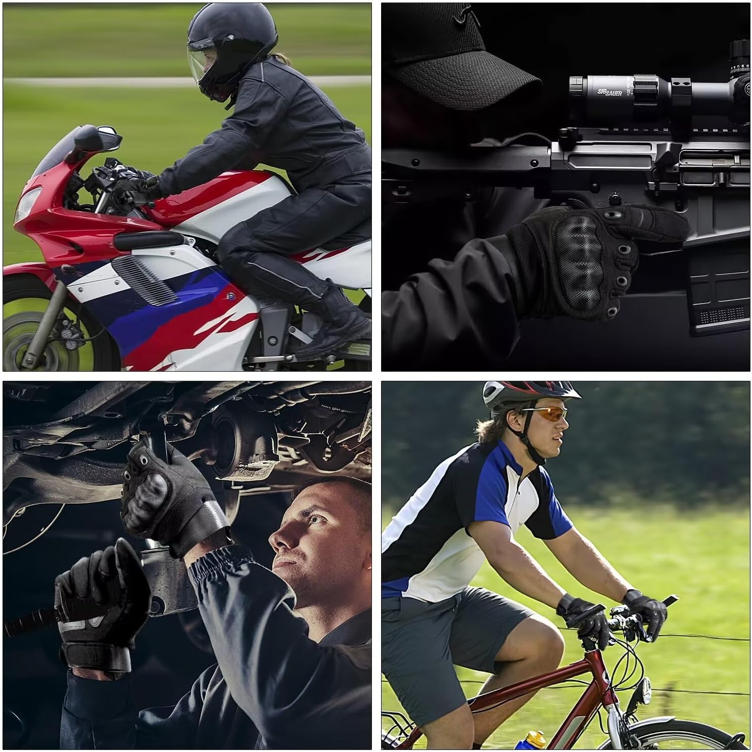 Guantes de motocicleta, guantes de protección rígidos para pantalla táctil, para ciclismo, ciclismo, motocicleta, guantes de hombre al aire libre