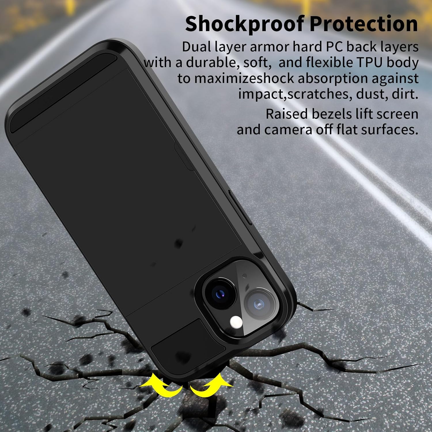 Funda protectora para iPhone 15 para iPhone 15, funda protectora para teléfono para mujeres y hombres, resistente a los golpes, antiarañazos, ranura