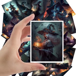 CalcomanĆas grandes, 24 piezas (2.5 x 3.5 pulgadas cada una) de brujas malvadas, postales de Halloween, postales de Halloween, libro de suspenso, CalcomanĆas grandes, 24 piezas (2.5 x 3.5 pulgadas cada una) de brujas malvadas, postales de Halloween, postales de Halloween, libro de suspenso,
