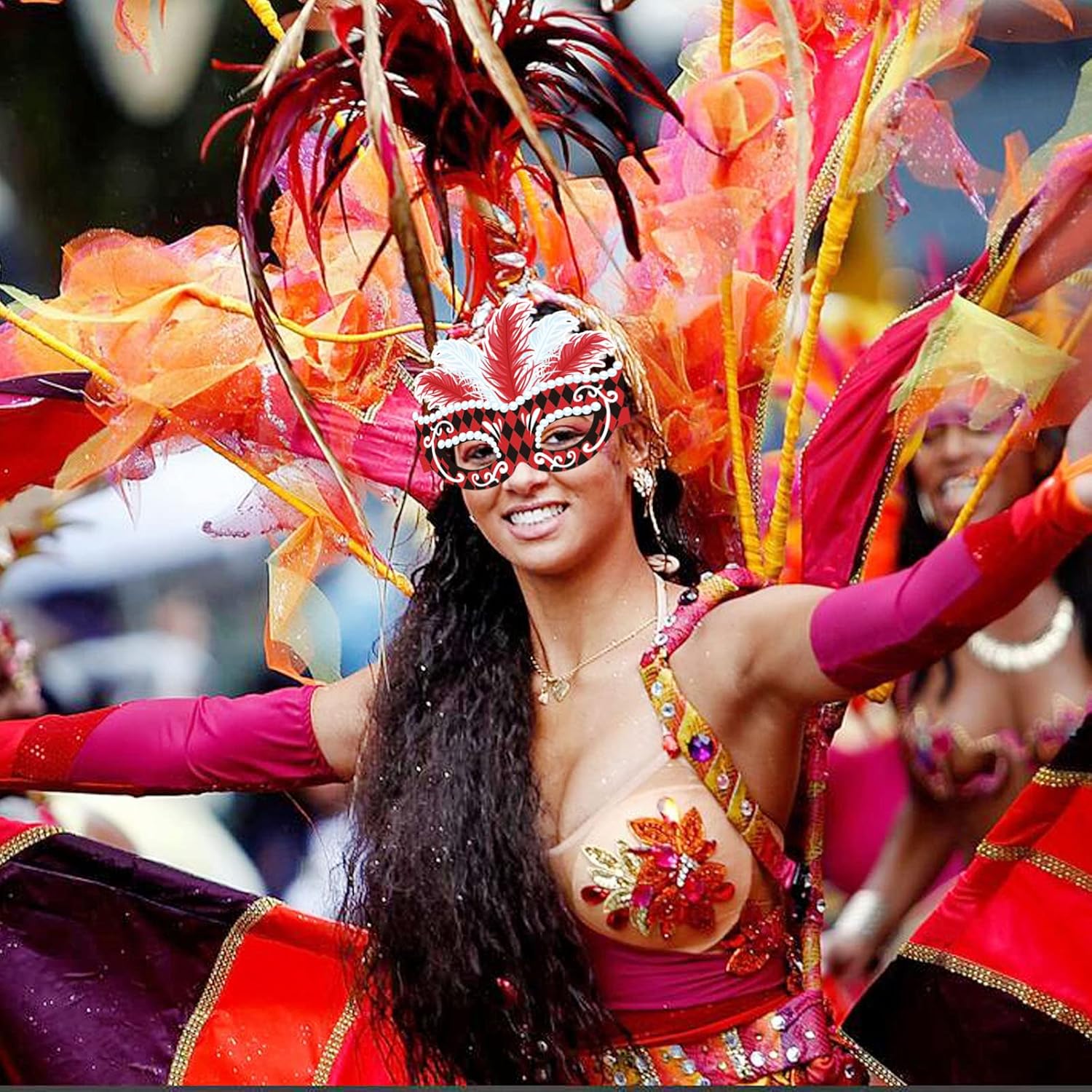 Máscara de Mardi Gras, gafas de papel para cabina de fotos, 27 piezas divertidas de carnaval de papel para adultos y niños, divertidos accesorios de